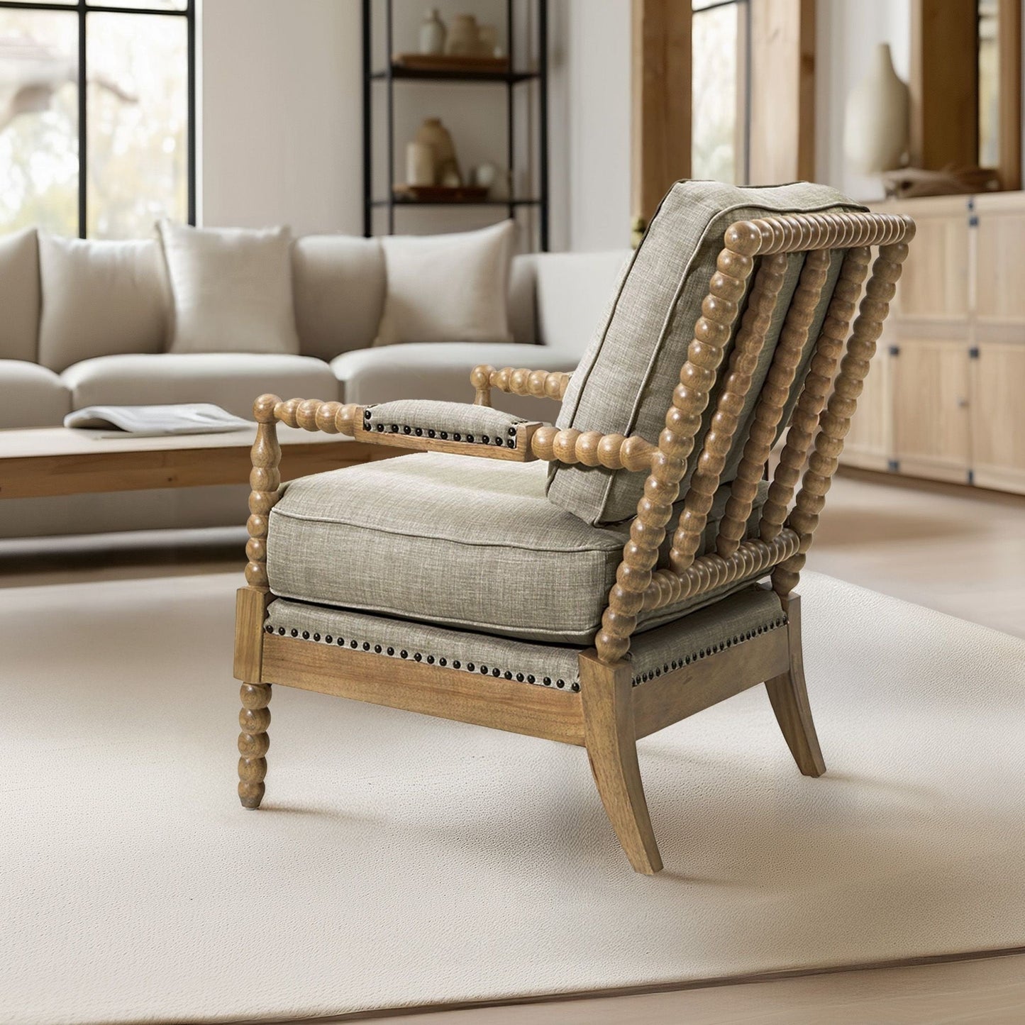 Fauteuil à cadre en bois tourné Donohue de Madison Park
