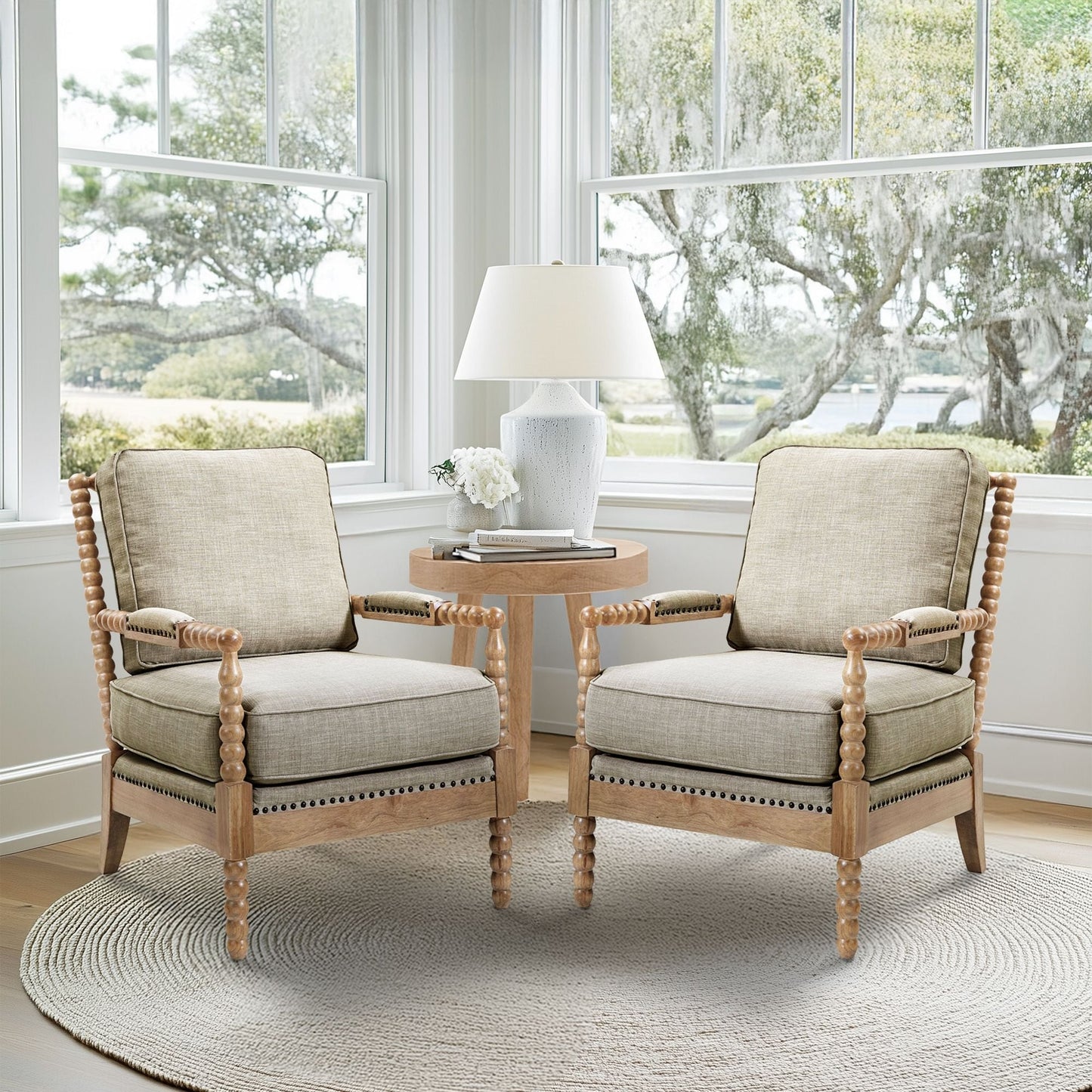 Fauteuil à cadre en bois tourné Donohue de Madison Park