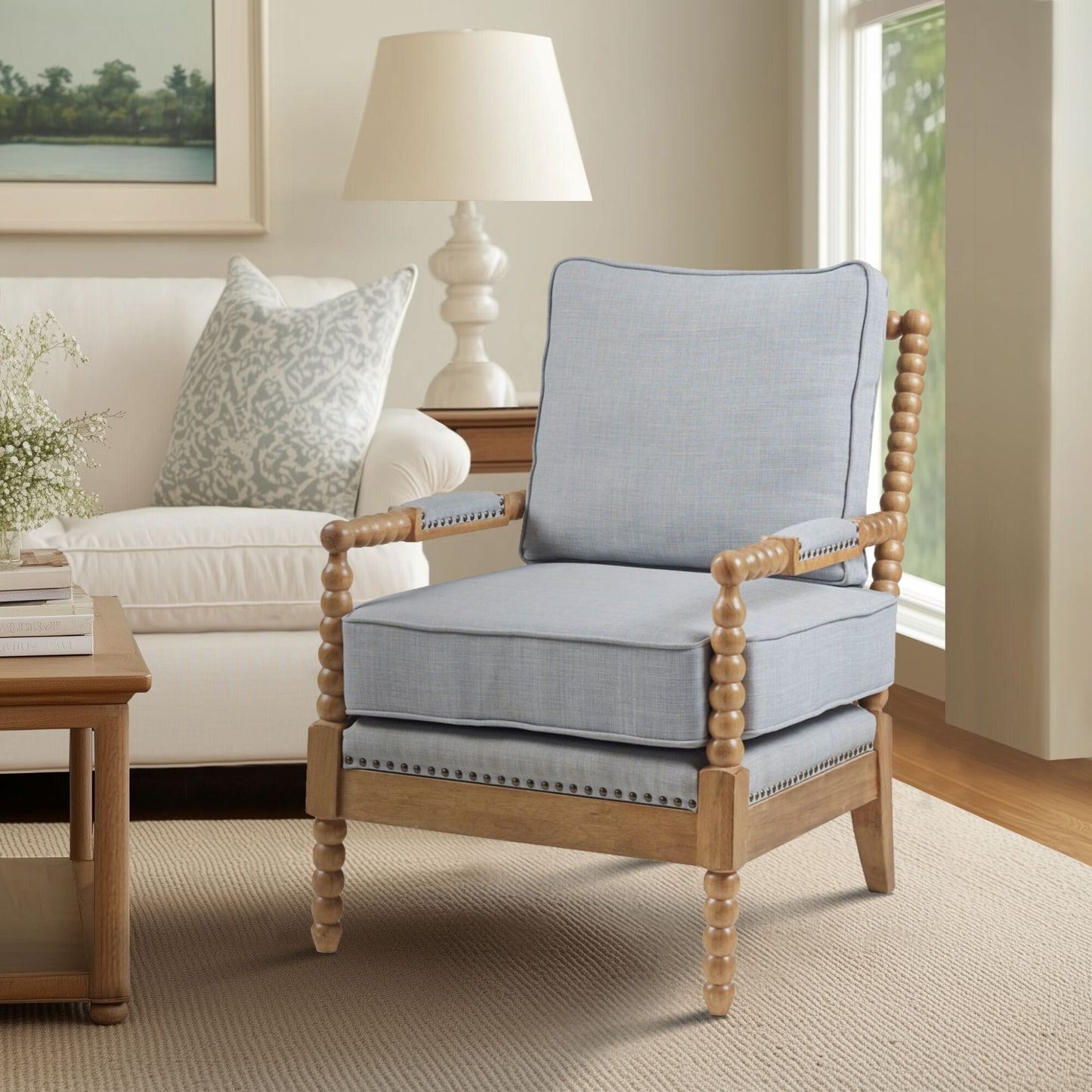 Fauteuil à cadre en bois tourné Donohue de Madison Park