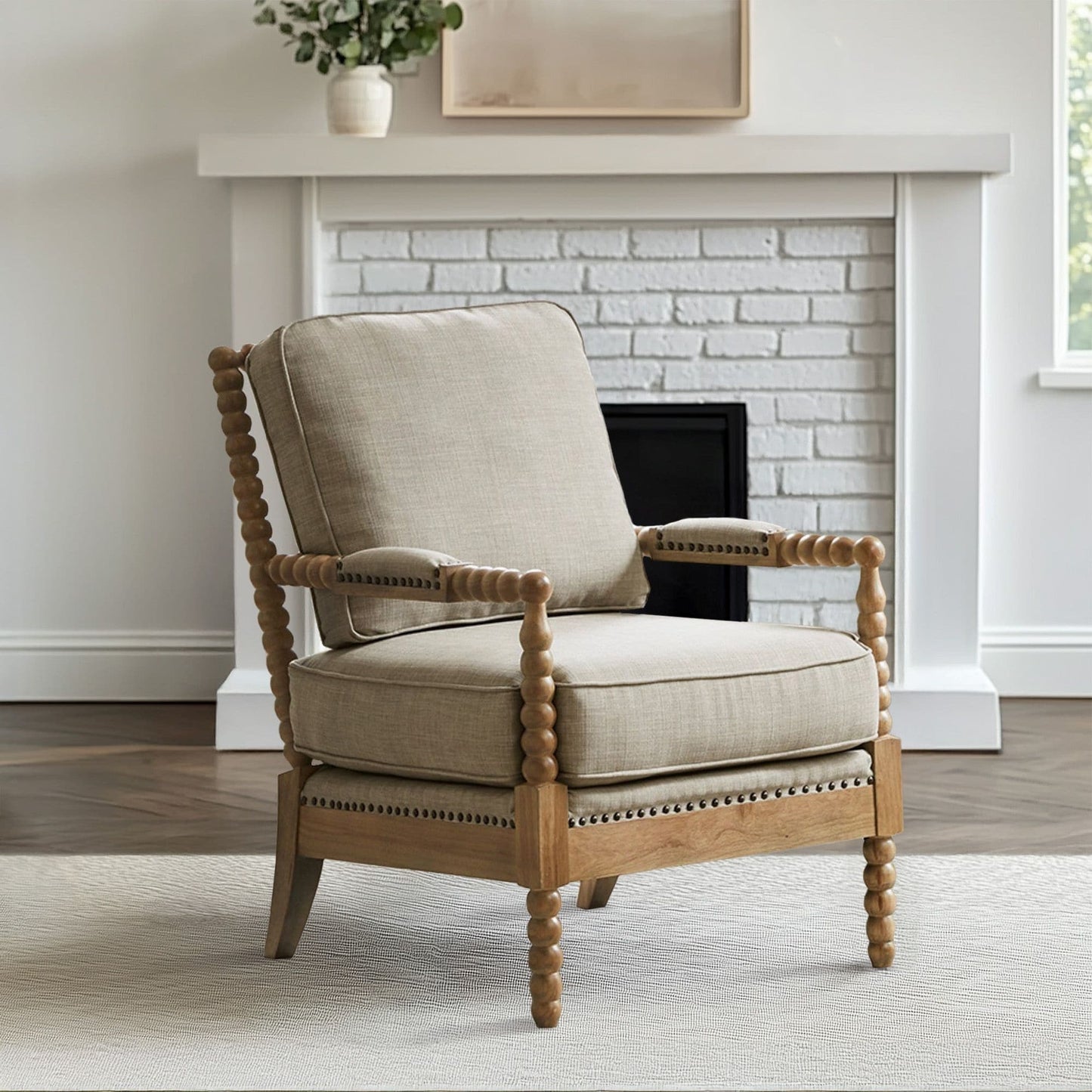 Fauteuil à cadre en bois tourné Donohue de Madison Park