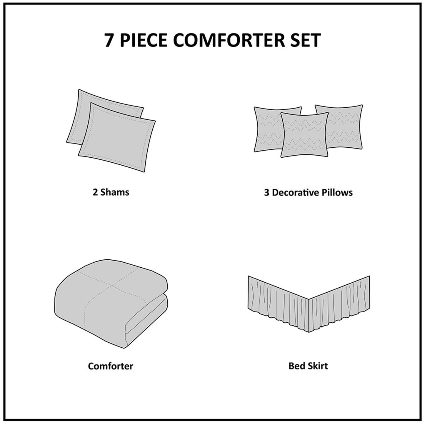Ensemble de couette imprimée en coton Marcella de Madison Park, 7 pièces