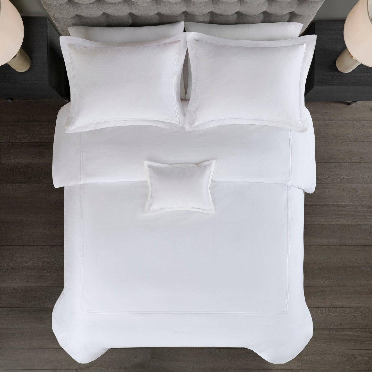 Ensemble de housse de couette brodée en satin de coton 100 % Madison Park Signature, collection de luxe, 500 fils au pouce.