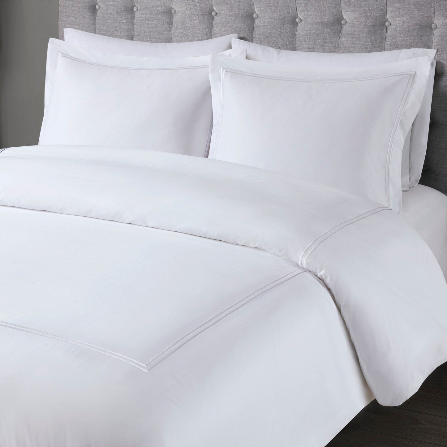 Ensemble de housse de couette brodée en satin de coton 100 % Madison Park Signature, collection de luxe, 500 fils au pouce.