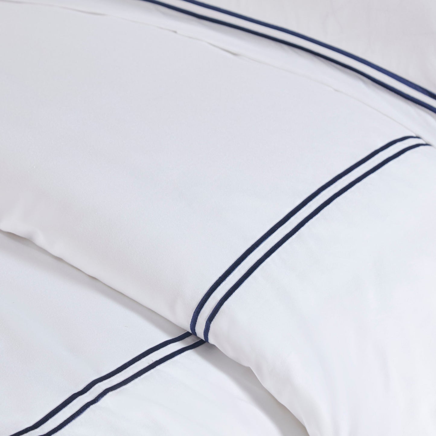 Ensemble de housse de couette brodée en satin de coton 100 % Madison Park Signature, collection de luxe, 500 fils au pouce.