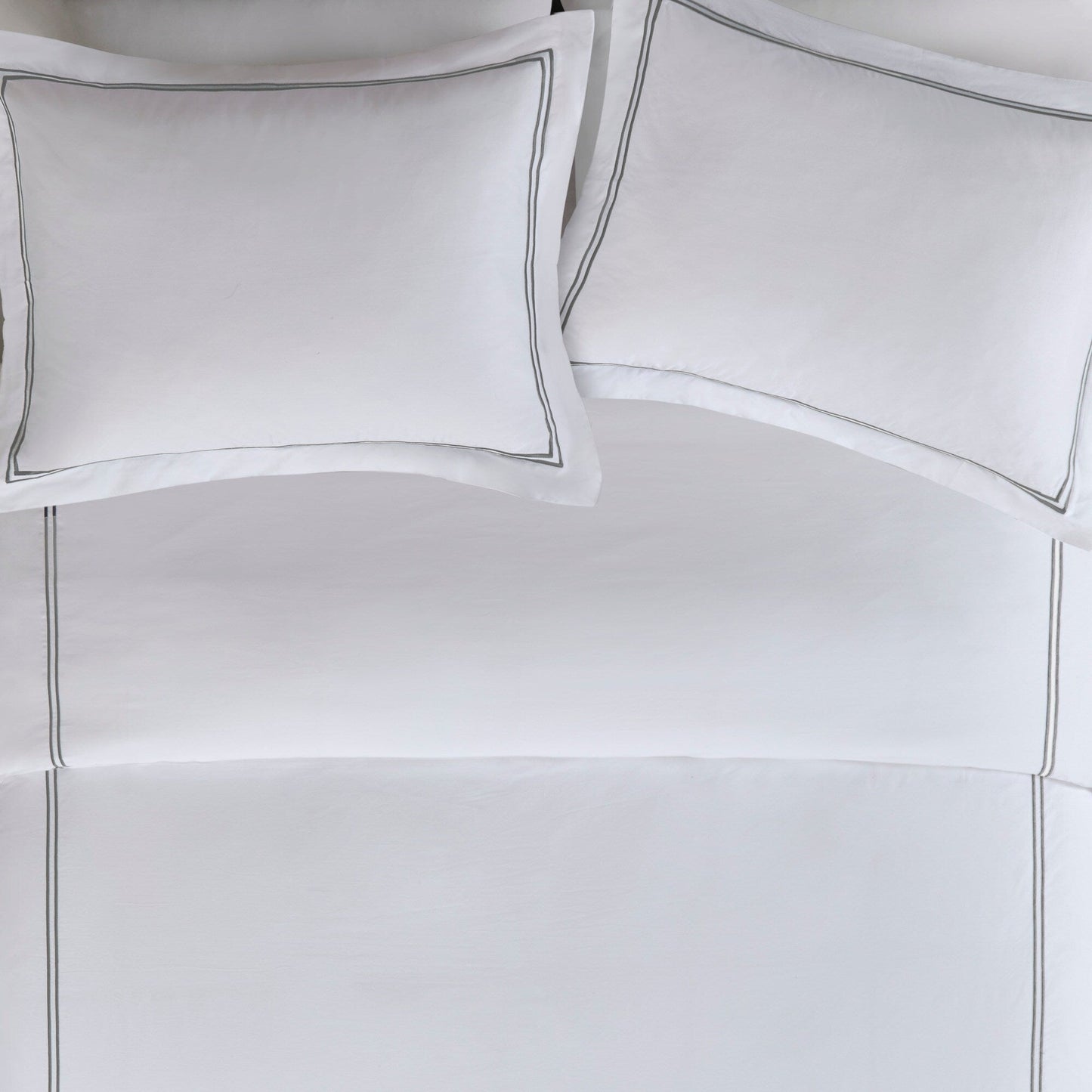 Ensemble de housse de couette brodée en satin de coton 100 % Madison Park Signature, collection de luxe, 500 fils au pouce.
