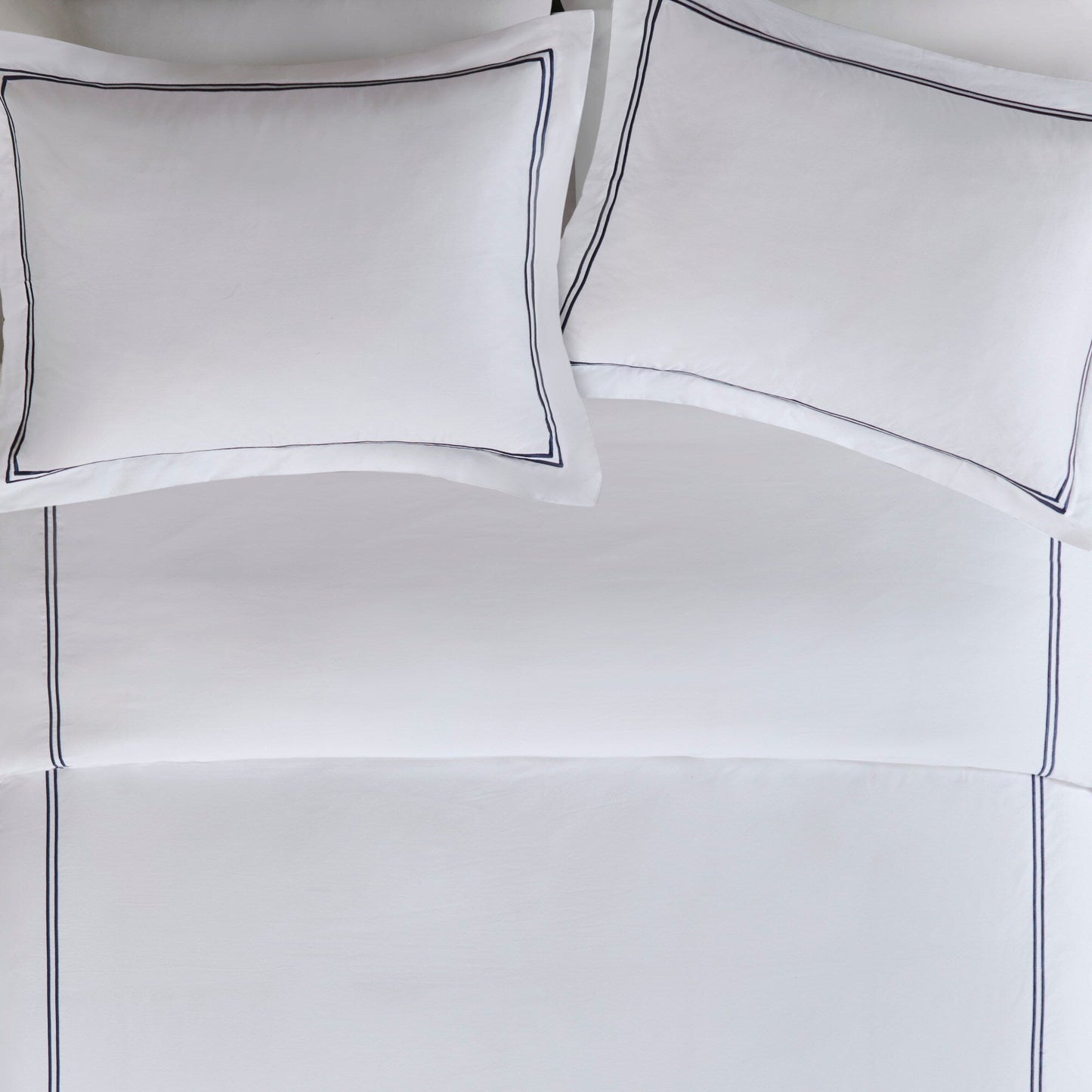 Ensemble de housse de couette brodée en satin de coton 100 % Madison Park Signature, collection de luxe, 500 fils au pouce.