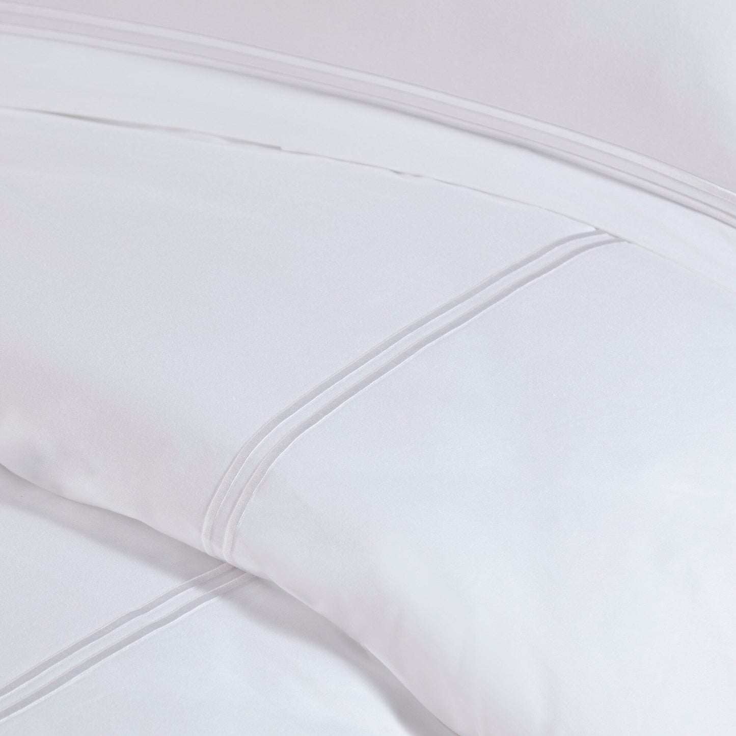 Ensemble de housse de couette brodée en satin de coton 100 % Madison Park Signature, collection de luxe, 500 fils au pouce.