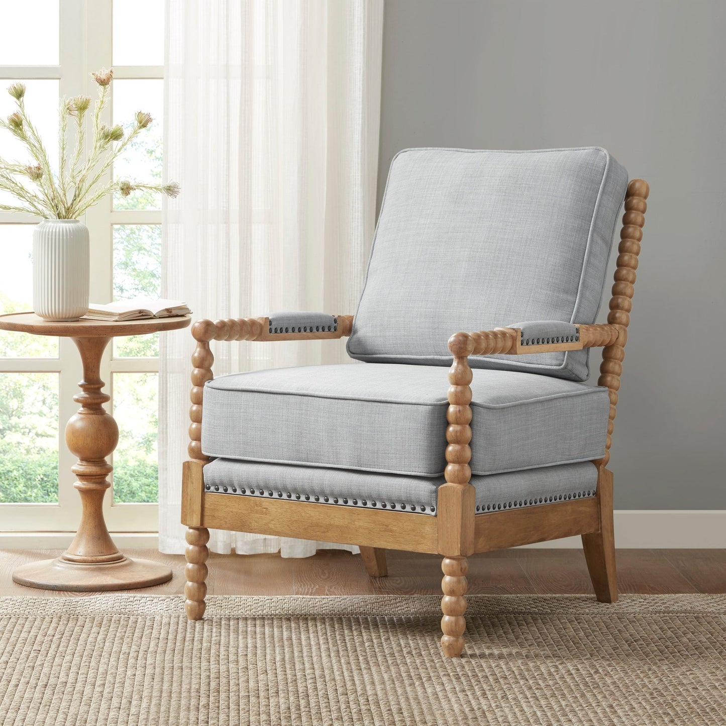 Fauteuil à cadre en bois tourné Donohue de Madison Park