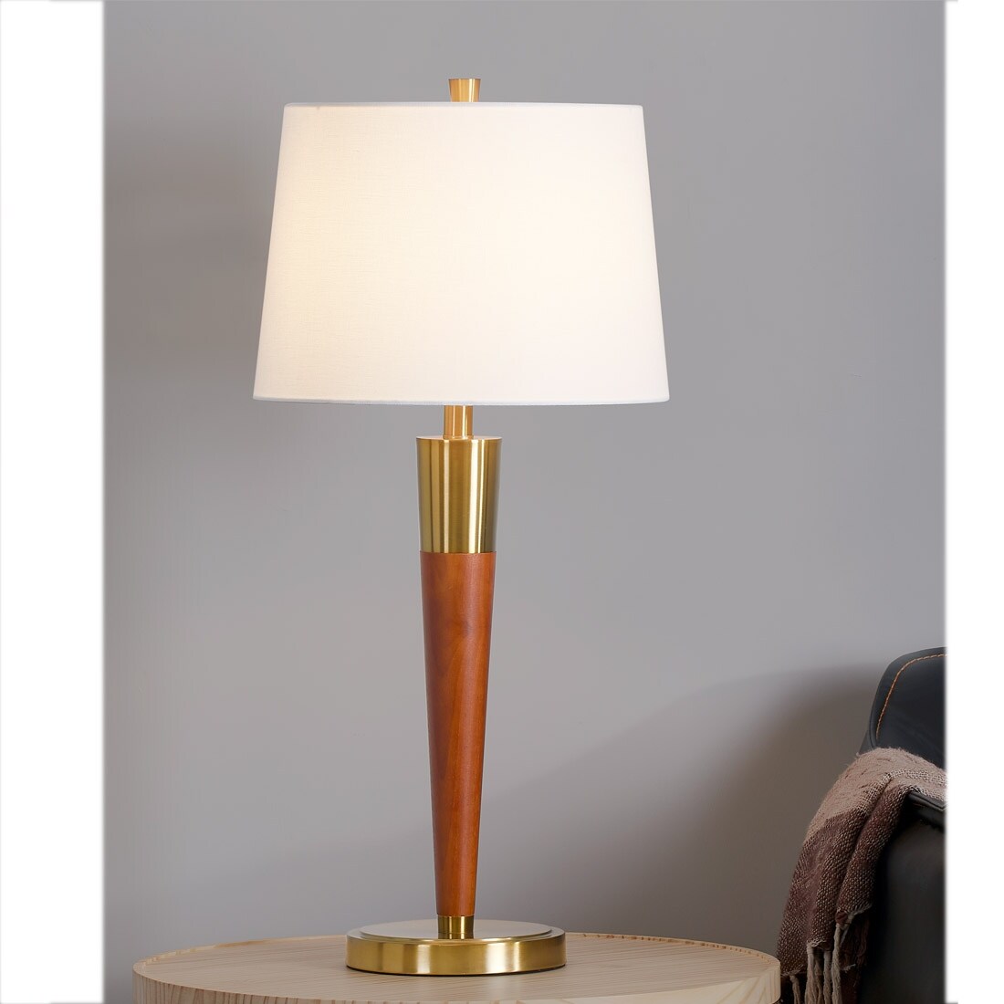 Lampes de table Manhattan en bois massif (lot de 2)