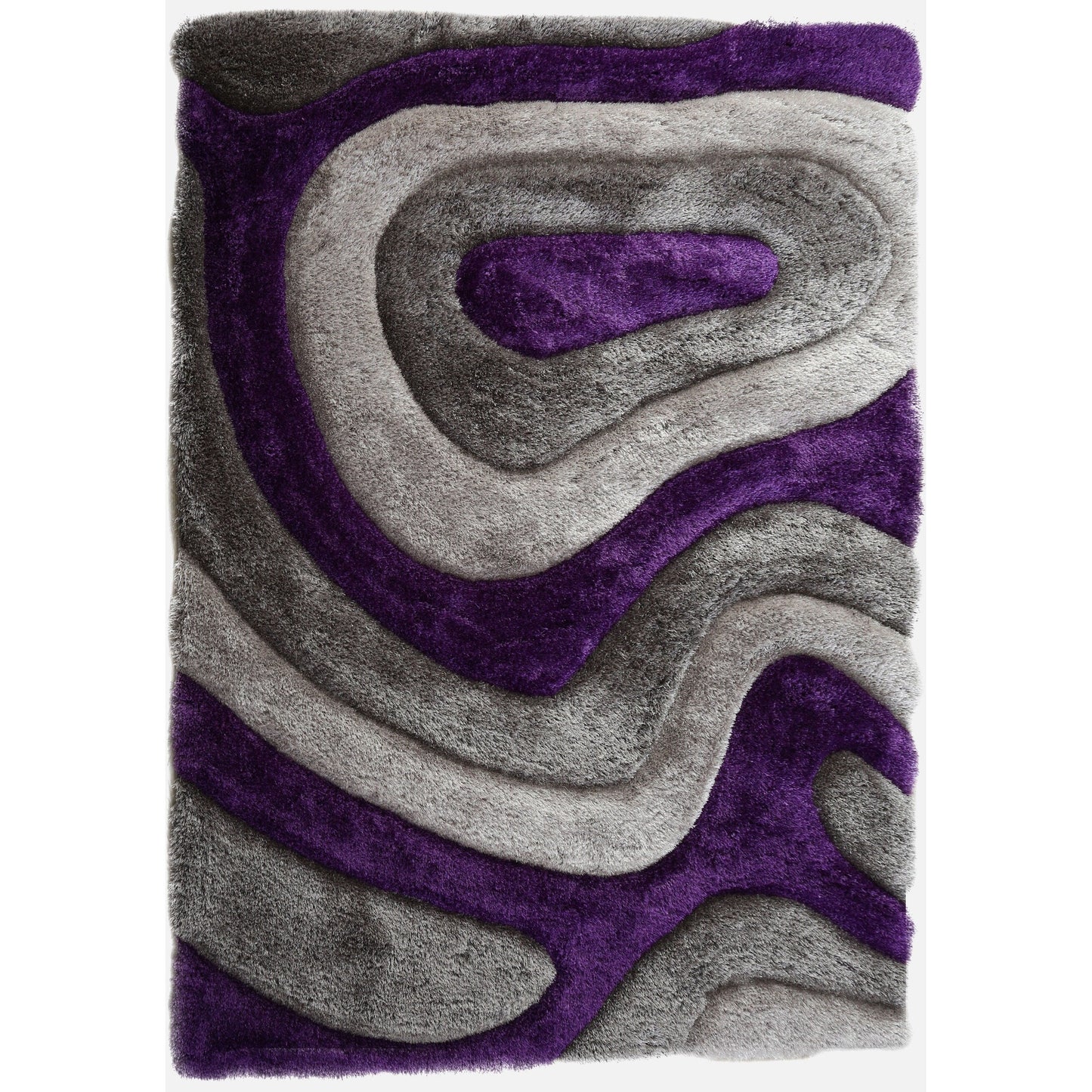 Tapis de sol Mateos Shag à motif abstrait