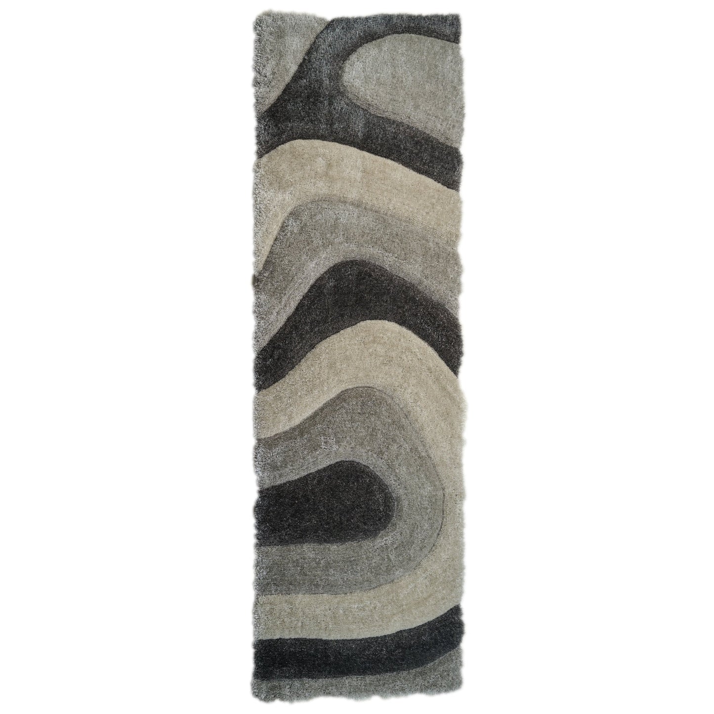 Tapis de sol Mateos Shag à motif abstrait