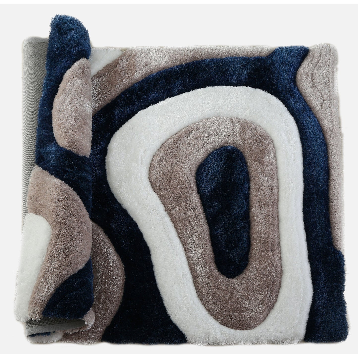 Tapis de sol Mateos Shag à motif abstrait