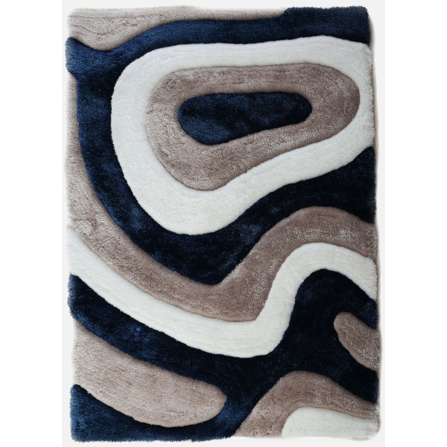 Tapis de sol Mateos Shag à motif abstrait