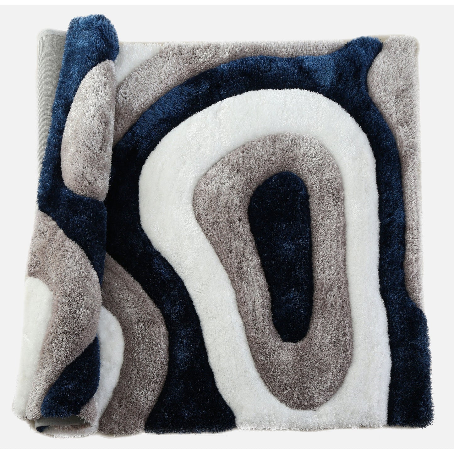 Tapis de sol Mateos Shag à motif abstrait