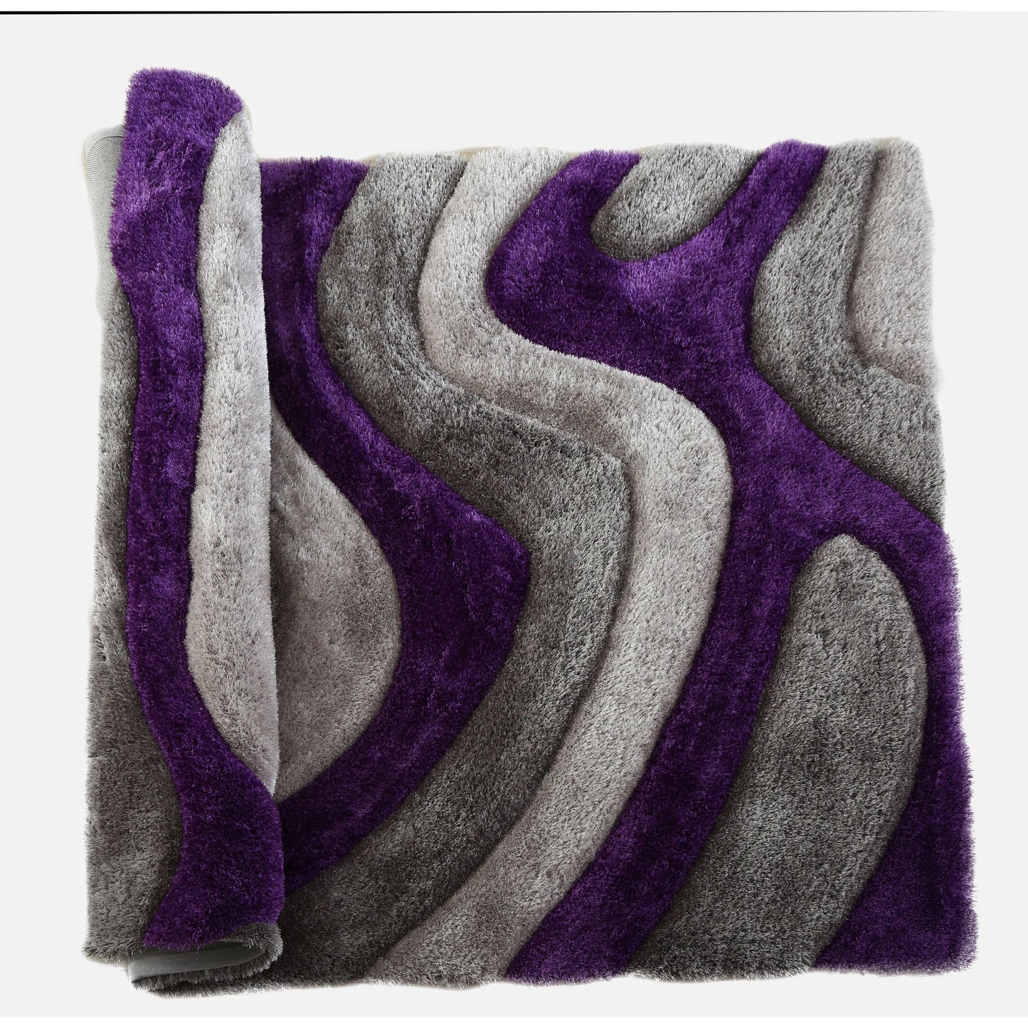 Tapis de sol Mateos Shag à motif abstrait