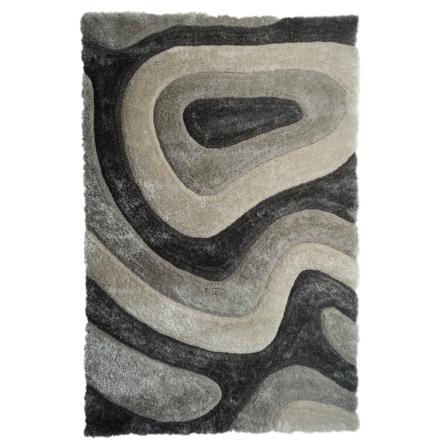 Tapis de sol Mateos Shag à motif abstrait