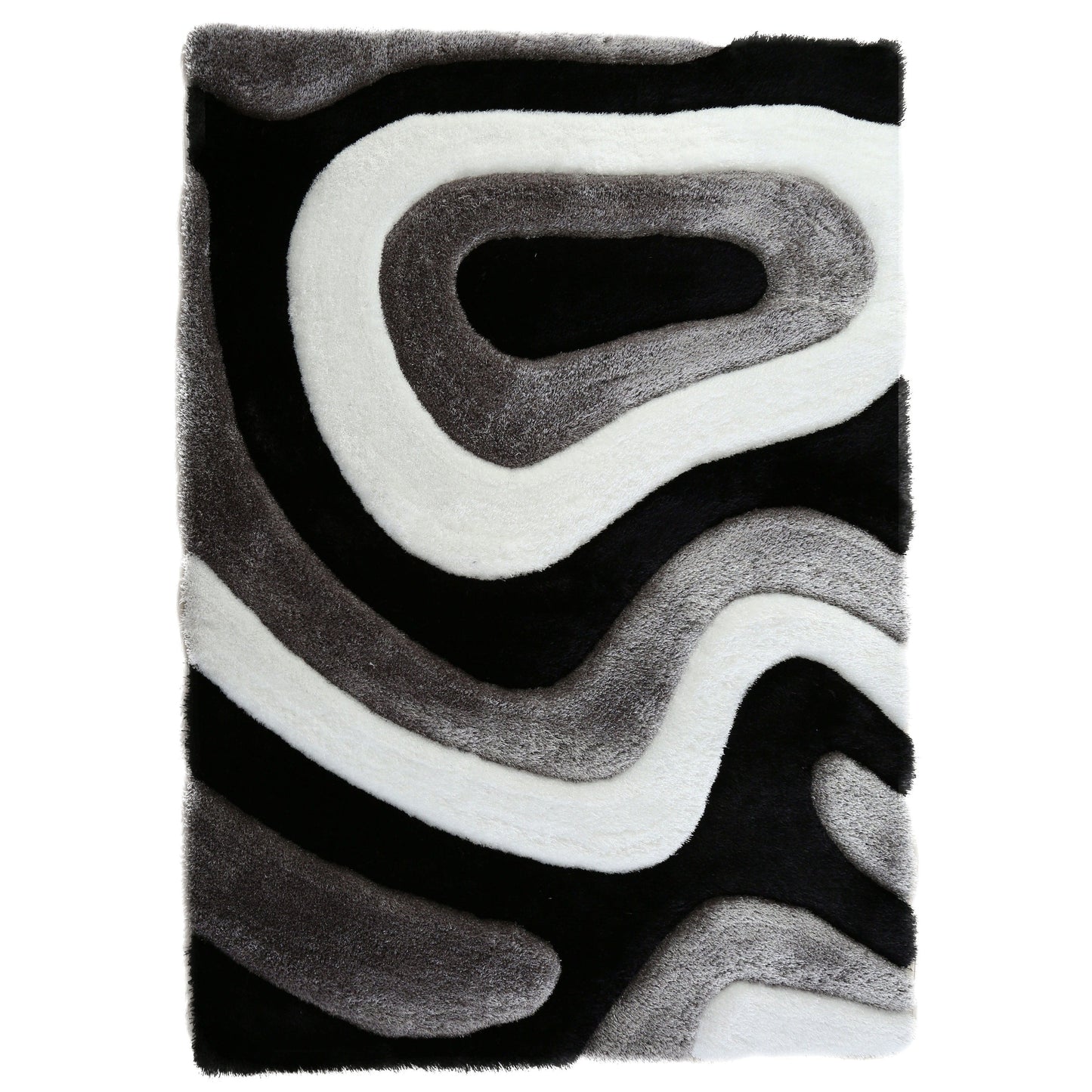 Tapis de sol Mateos Shag à motif abstrait