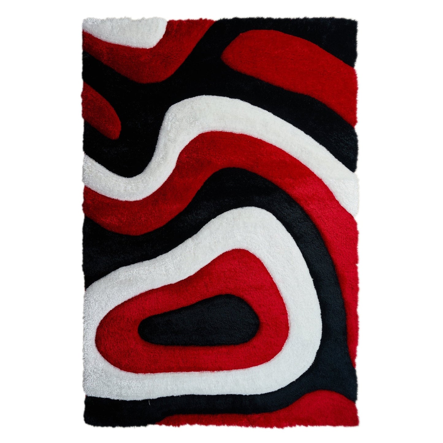Tapis de sol Mateos Shag à motif abstrait