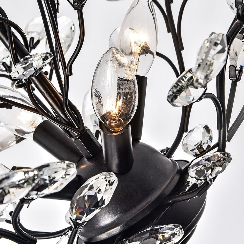 Maxax Lustre unique classique/traditionnel à 4 lumières avec accents en cristal