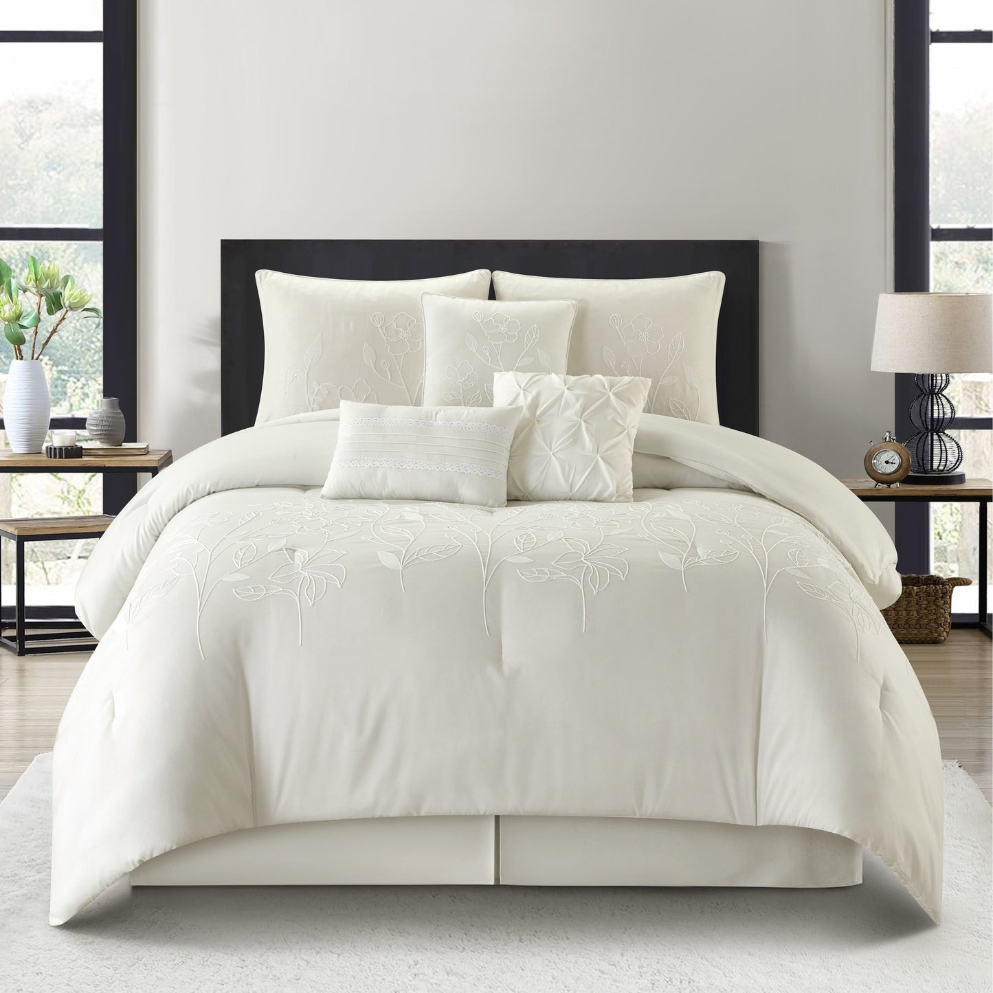 Ensemble de Couette à Motifs Floraux et Botaniques Nanshing Taylor 7 Pièces