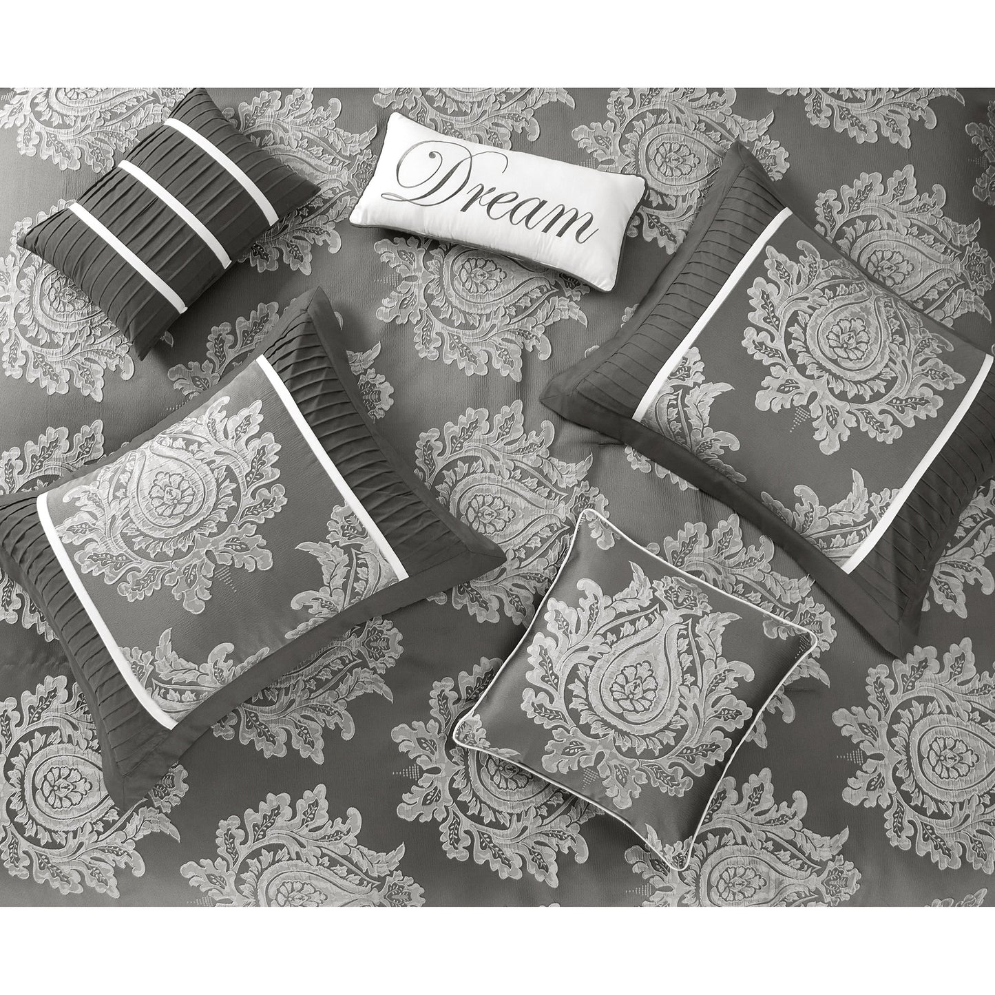 Ensemble de Couette Traditionnel Damassé 7 Pièces Nanshing Tiana