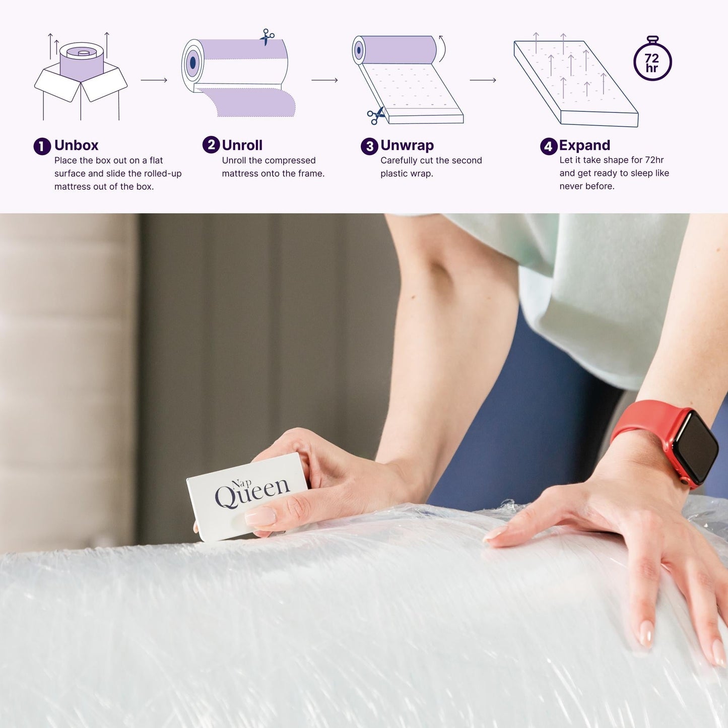 Matelas en mousse à mémoire de forme avec gel de refroidissement NapQueen Elizabeth 8