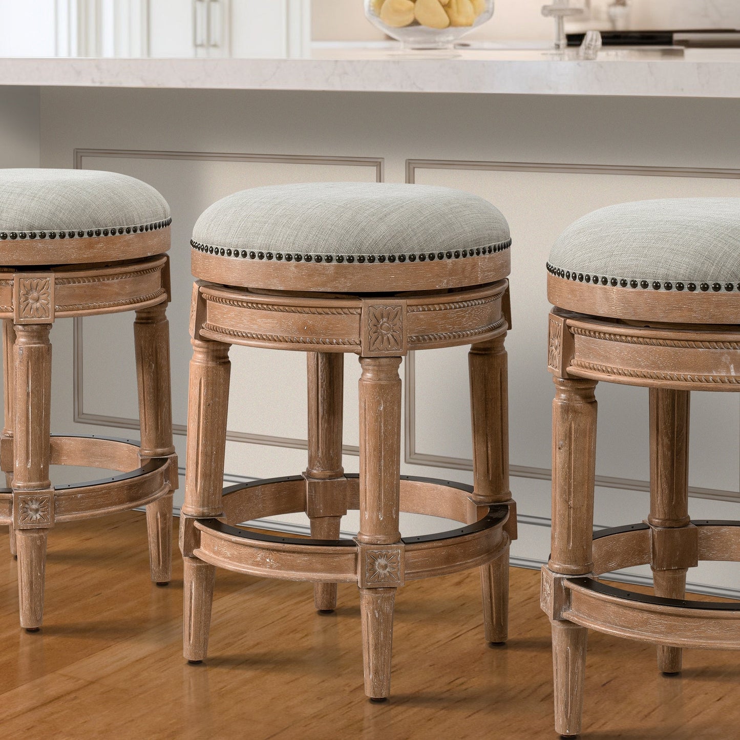 Tabouret de bar pivotant sans dossier Chapman de New Ridge Home Goods, hauteur de comptoir de 26 pouces - Hauteur de comptoir