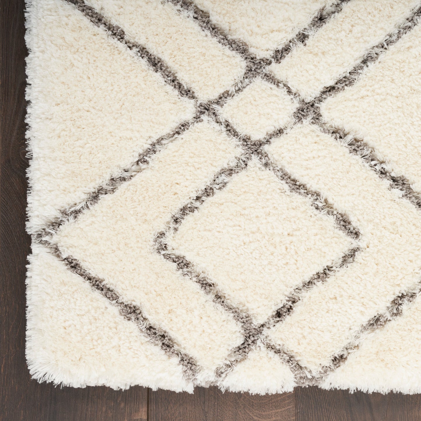 Tapis de sol abstrait géométrique à poils ultra-doux et luxueux de Nourison