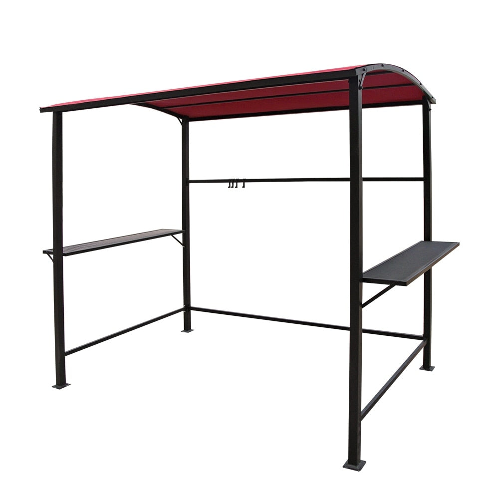 Abri de barbecue, tonnelle pour barbecue, avec cadre en acier, pour extérieur, 5 pi x 8 pi