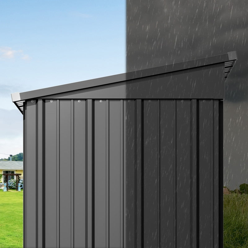 Abri de jardin en métal pour rangement extérieur, avec porte verrouillable, pour meubles de patio et outils