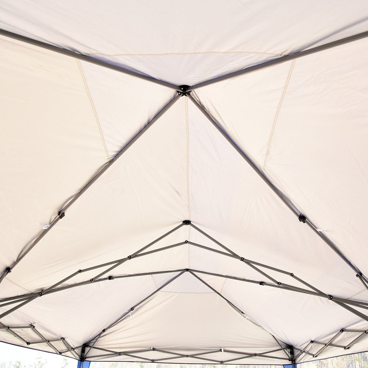 Caravane Pop-up Outsunny ultra-résistante avec cadre robuste, toit pare-UV et sac de transport pour patio, jardin, plage, cour arrière