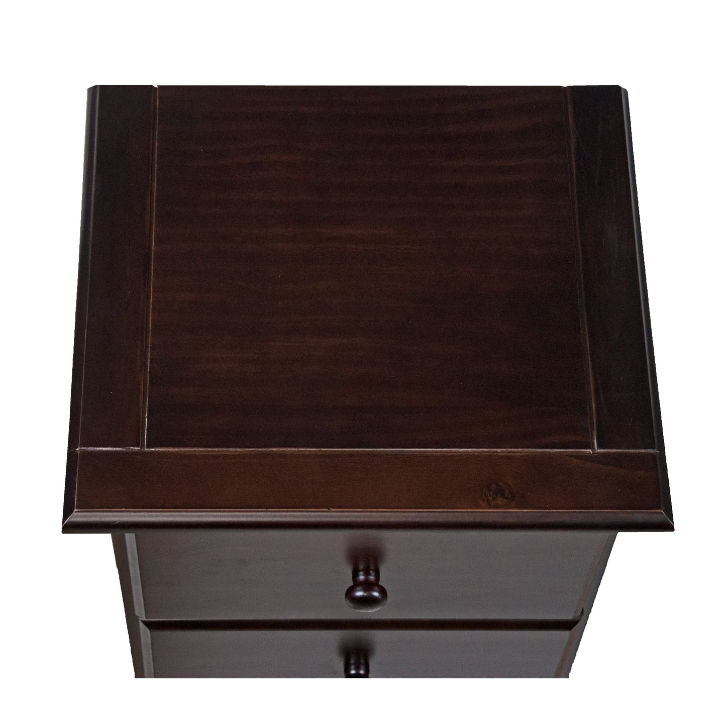 Palace Imports Table de chevet 100 % bois massif avec 3 tiroirs et poignées en métal ou en bois