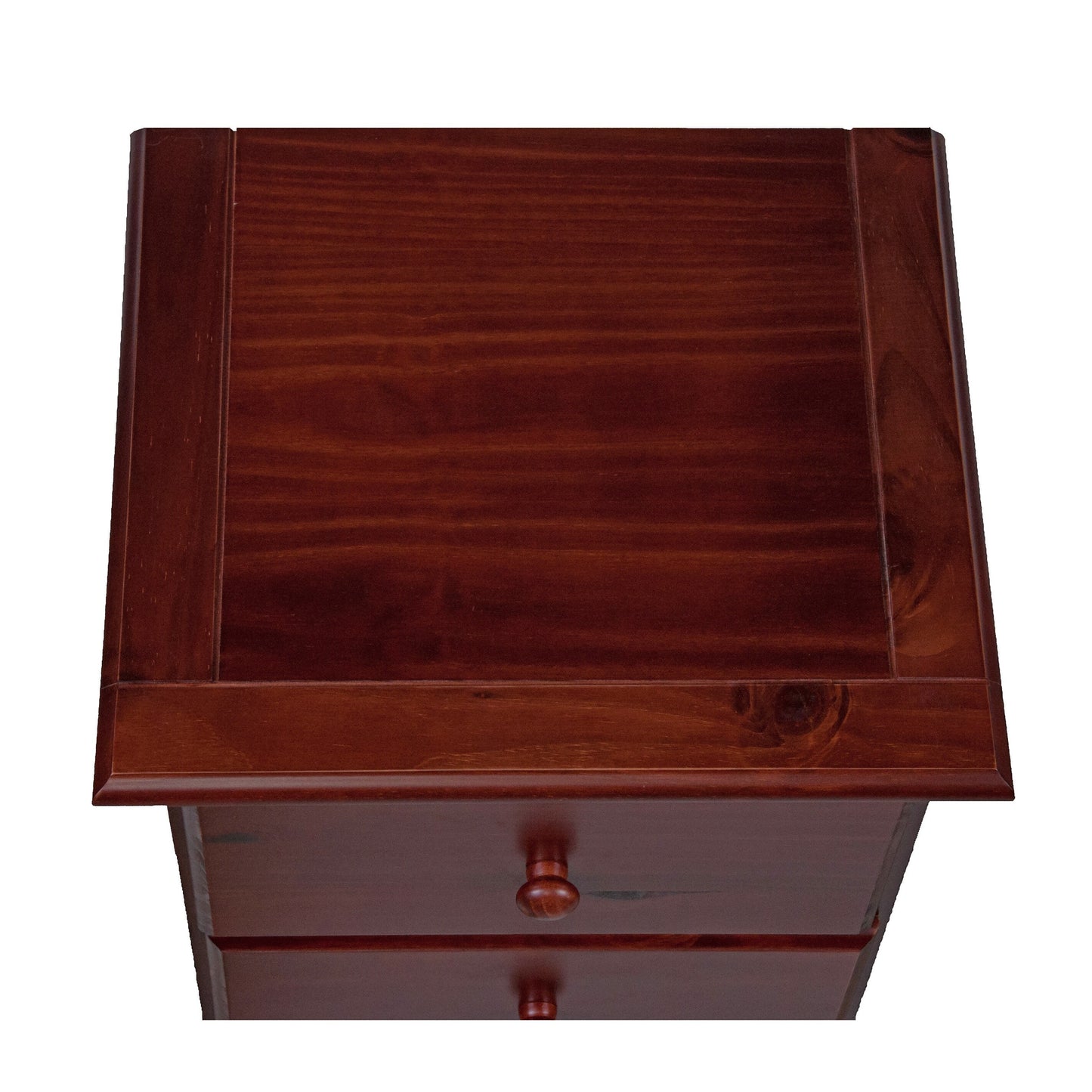 Palace Imports Table de chevet 100 % bois massif avec 3 tiroirs et poignées en métal ou en bois