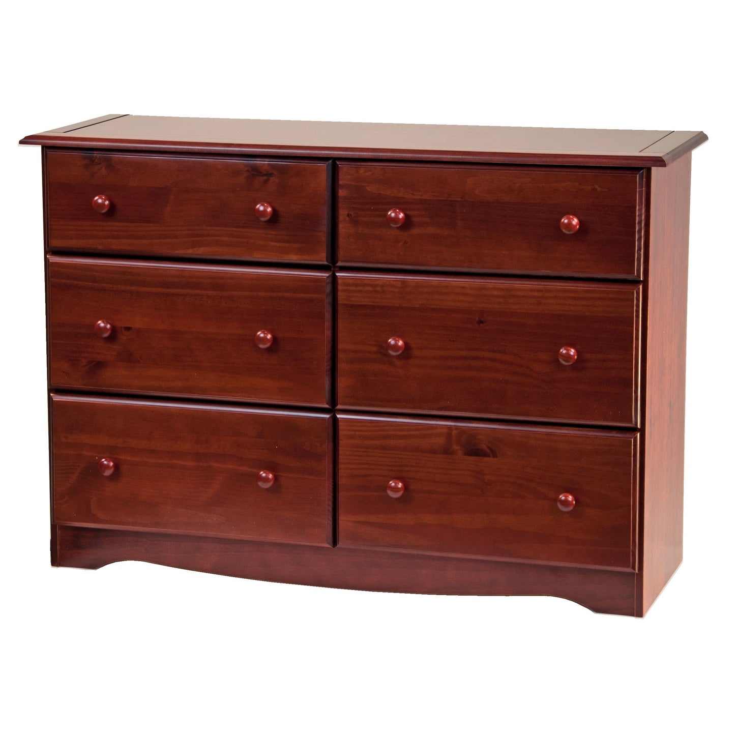Palace Imports - Meuble de rangement à 6 tiroirs en bois massif 100%