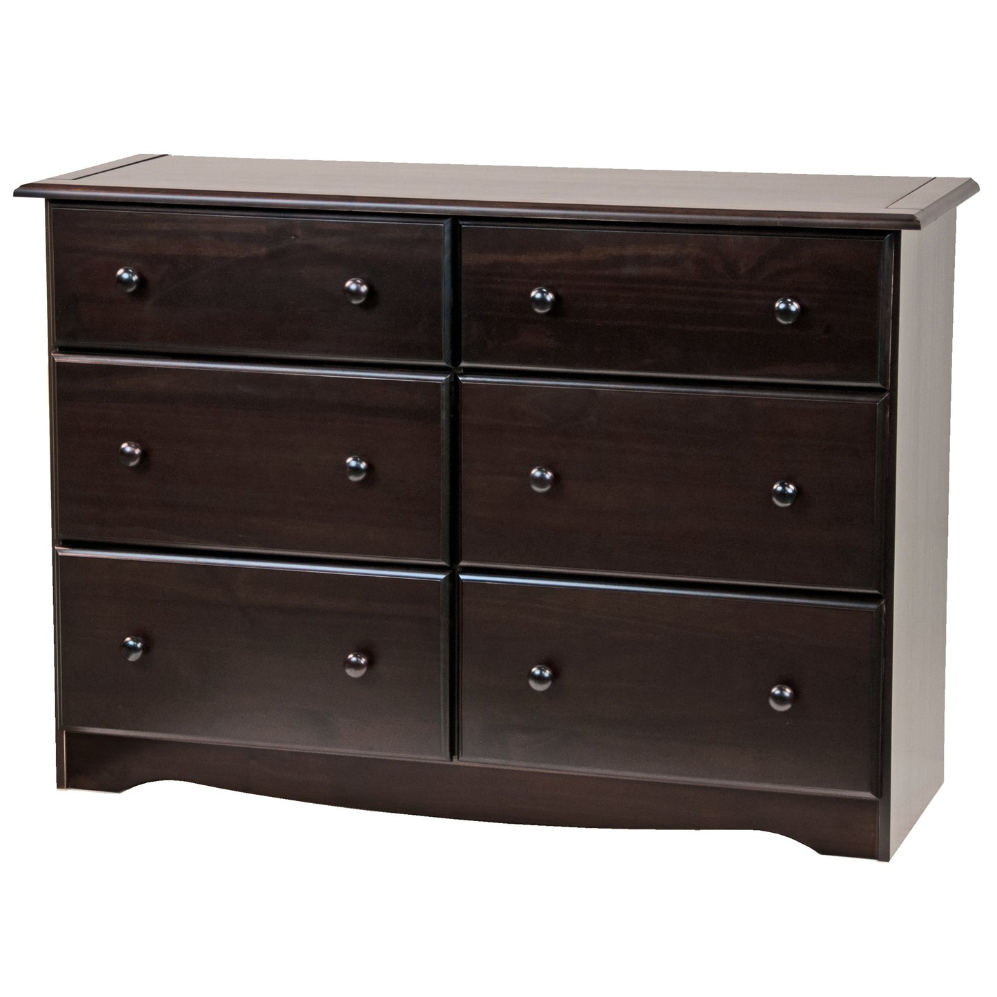 Palace Imports - Meuble de rangement à 6 tiroirs en bois massif 100%