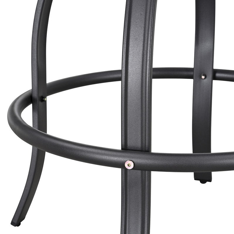 Chaise de bar à dossier haut et pivotante en métal pour extérieur, modèle Patio Festival (lot de 2)
