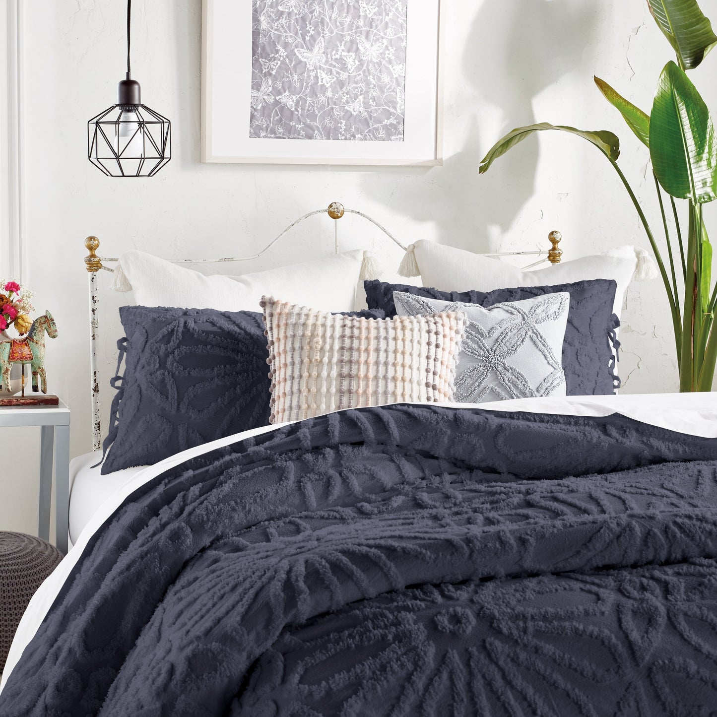 Ensemble de couette à médaillon en chenille Peri Home