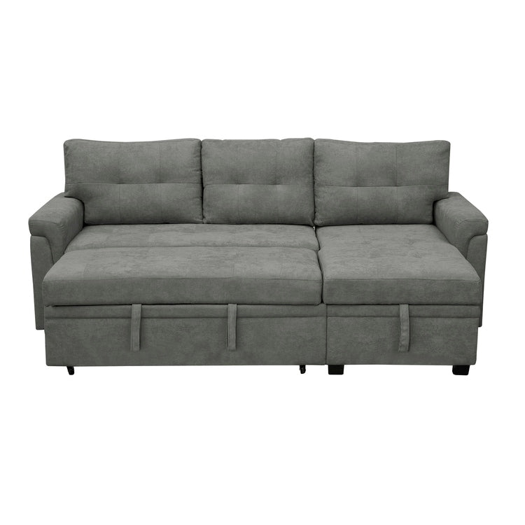 Canapé d'angle réversible avec lit escamotable, chaise longue avec rangement intégré, pieds robustes,