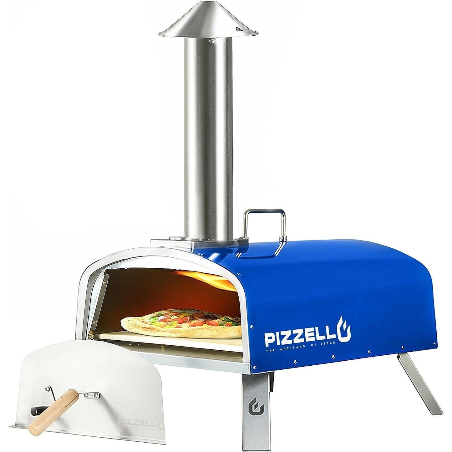 Four à pizza extérieur à bois, four à pizza portable avec pelle à pizza, sac de transport - 16 pouces
