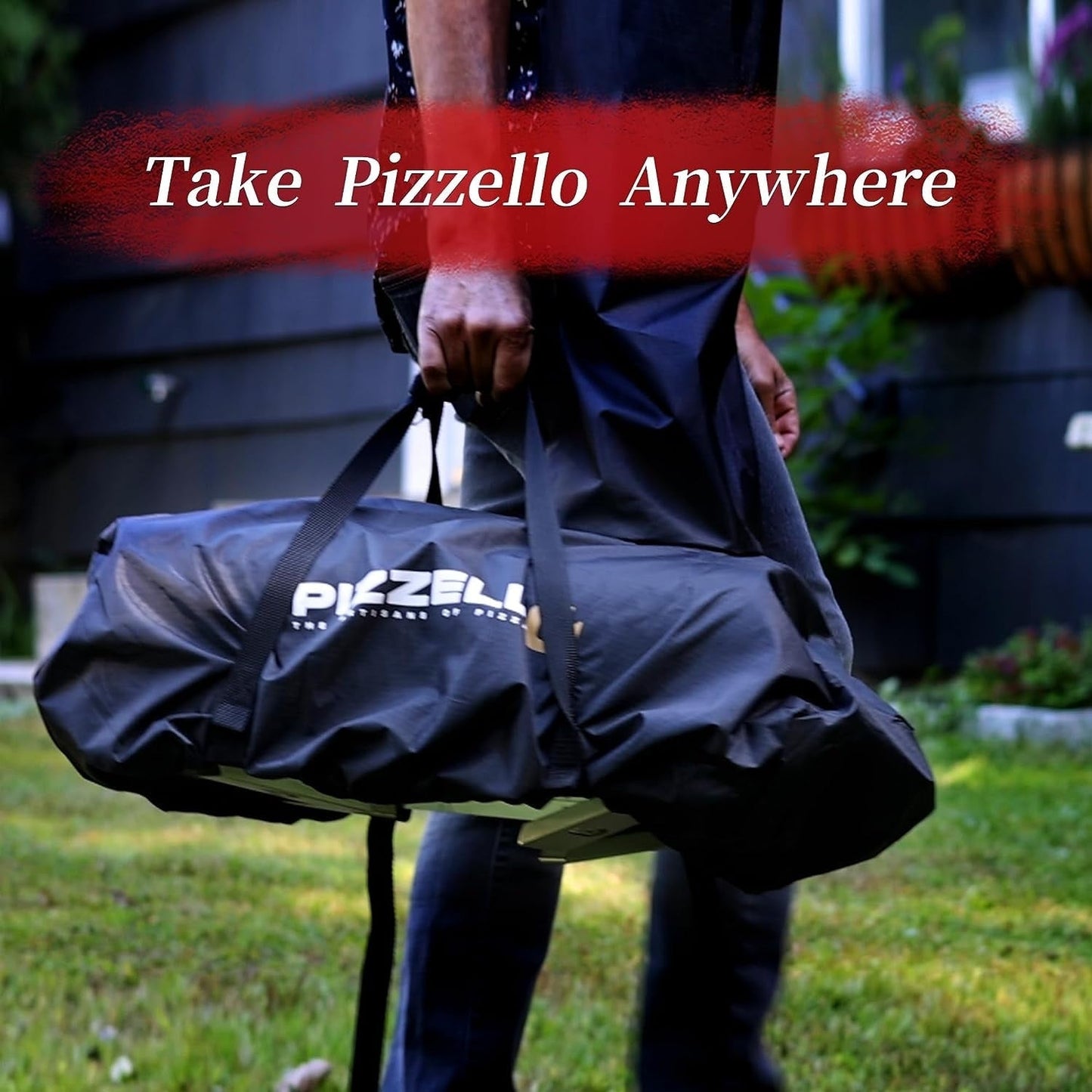 Four à pizza extérieur à bois, four à pizza portable avec pelle à pizza, sac de transport - 16 pouces