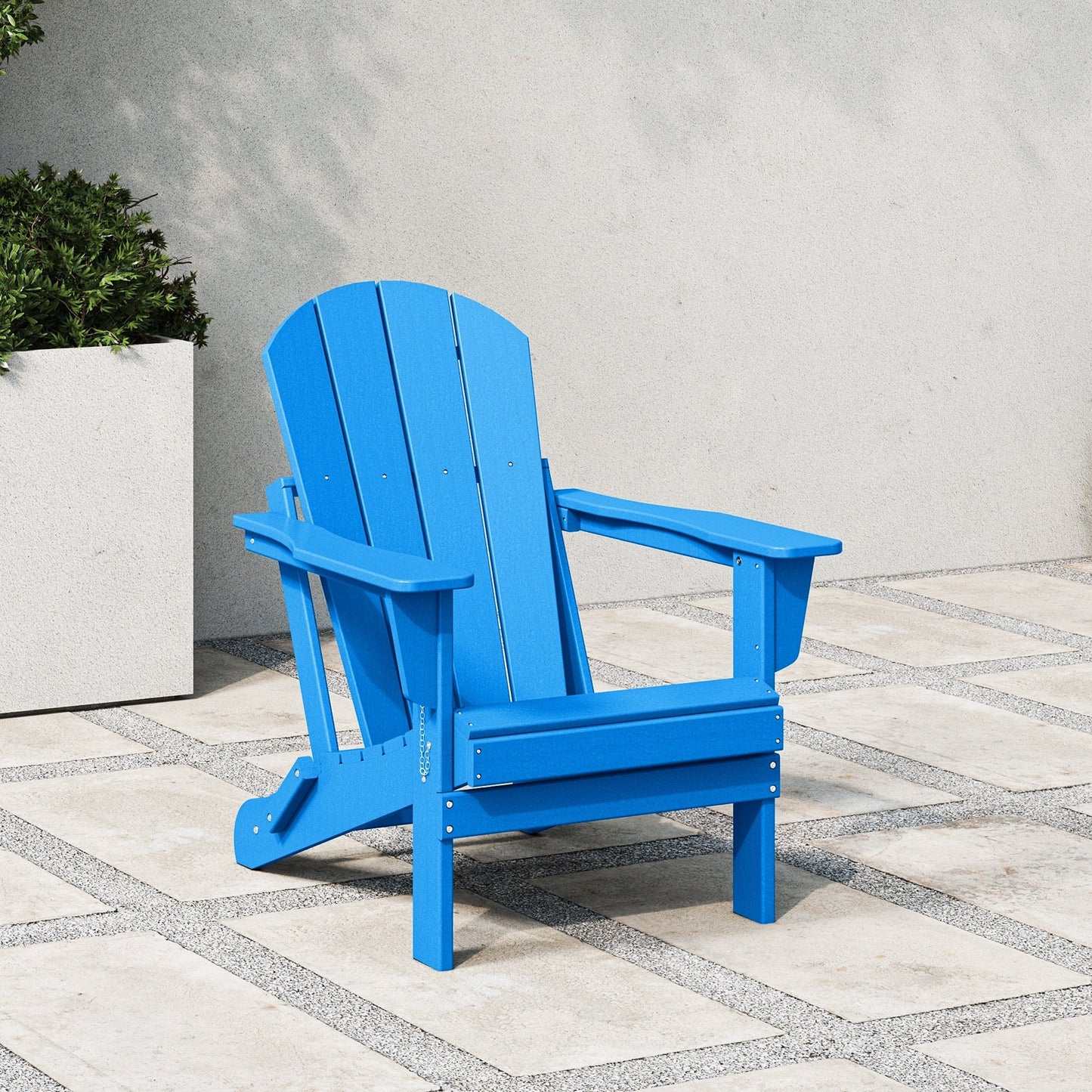Chaise de jardin Adirondack pliable, résistante à la décoloration et aux intempéries, modèle Laguna de Polytrends