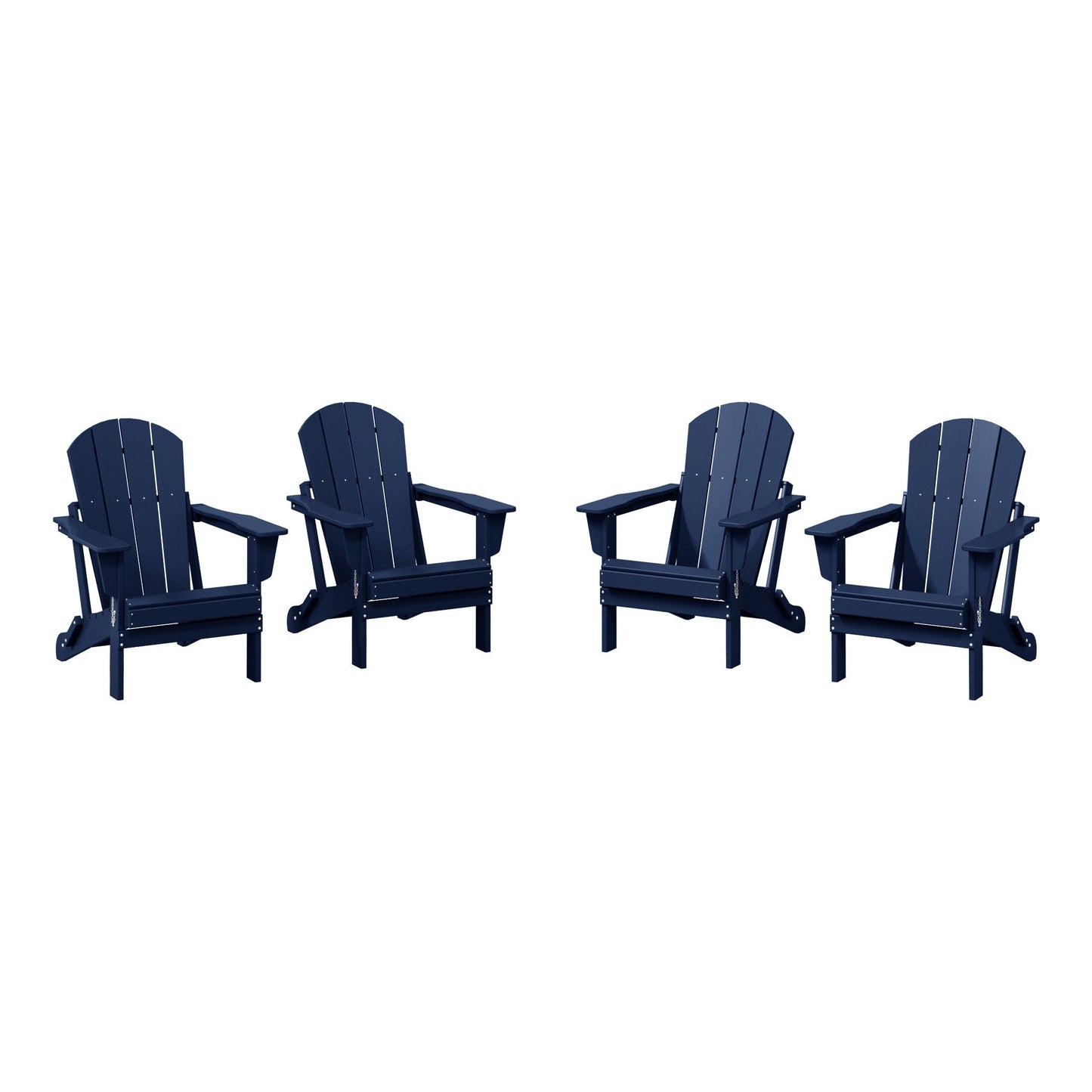 Chaises de jardin pliantes Adirondack Polytrends Laguna résistantes aux intempéries (lot de 4)