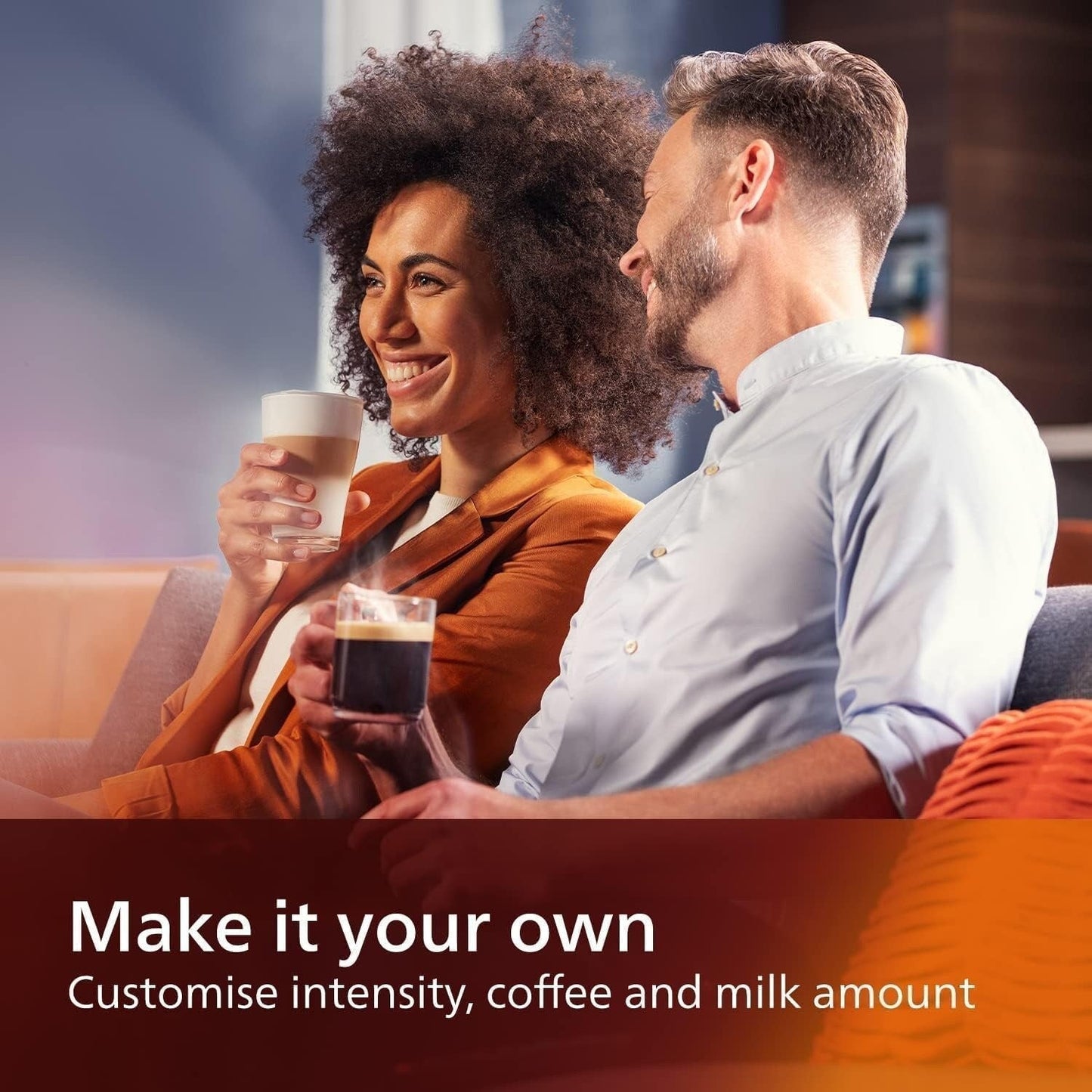 Machine à expresso haut de gamme, 12 cafés chauds/froids, système LatteGo, broyeur céramique, noir chromé