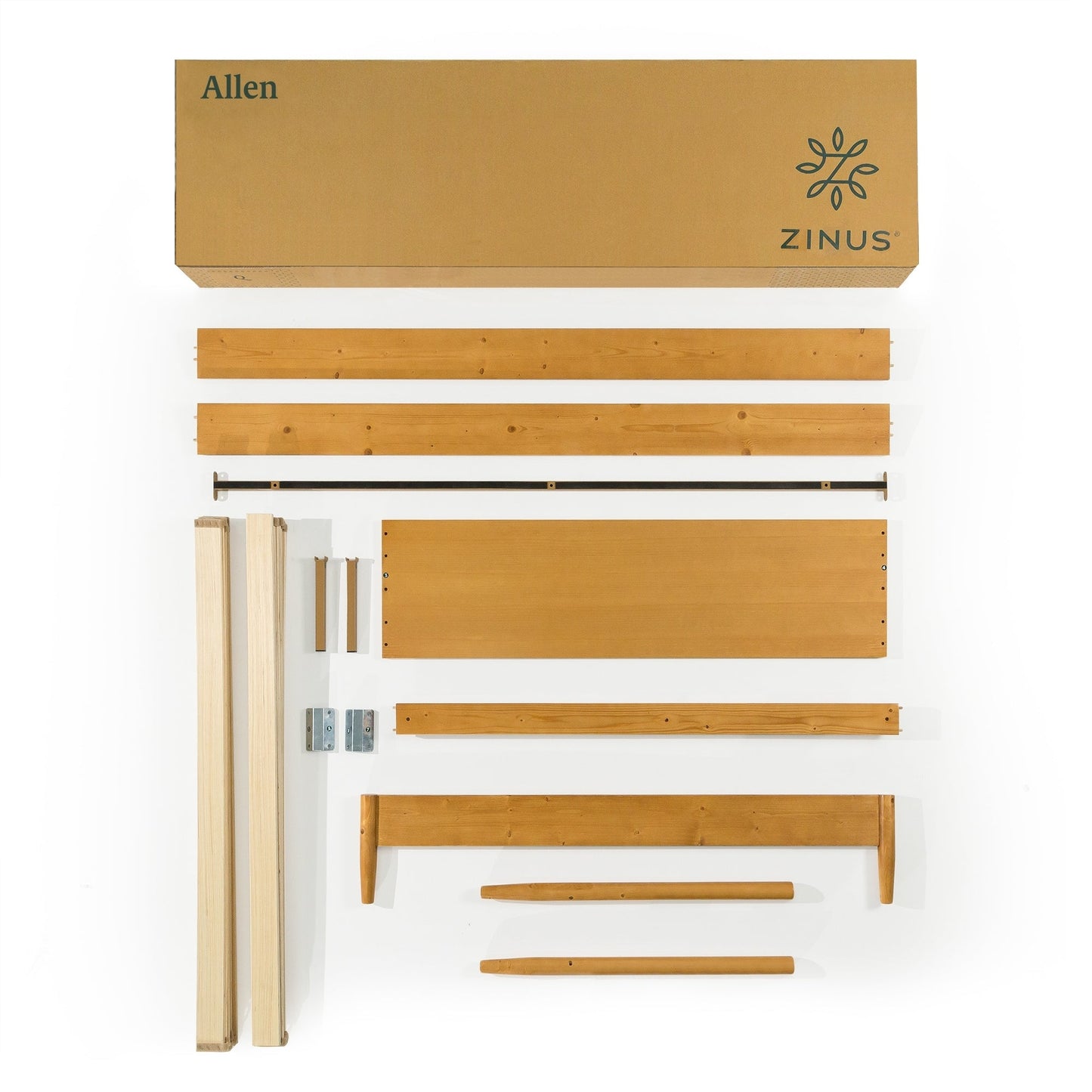 Priage, lit-plateforme en bois de style Mid-Century de ZINUS