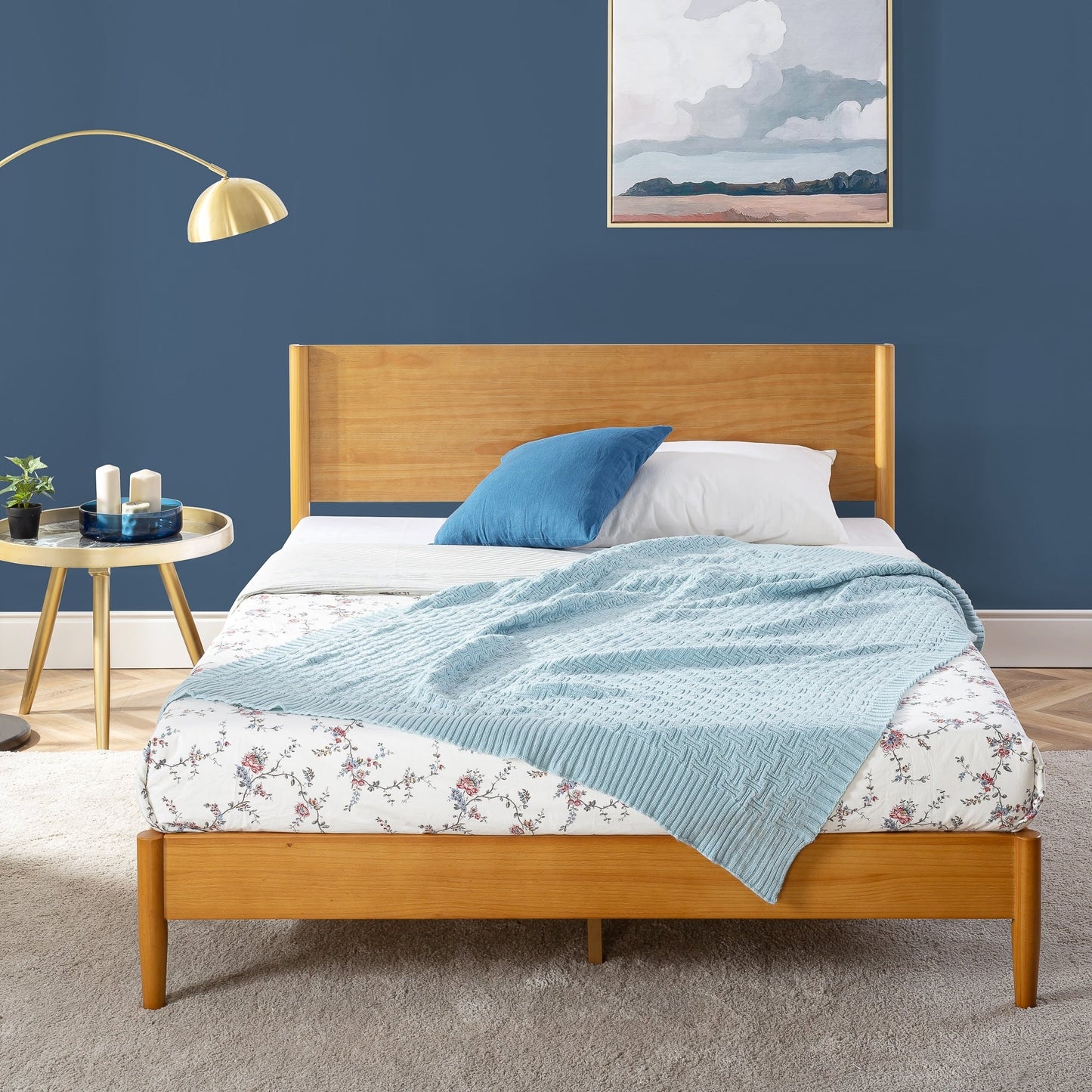 Priage, lit-plateforme en bois de style Mid-Century de ZINUS