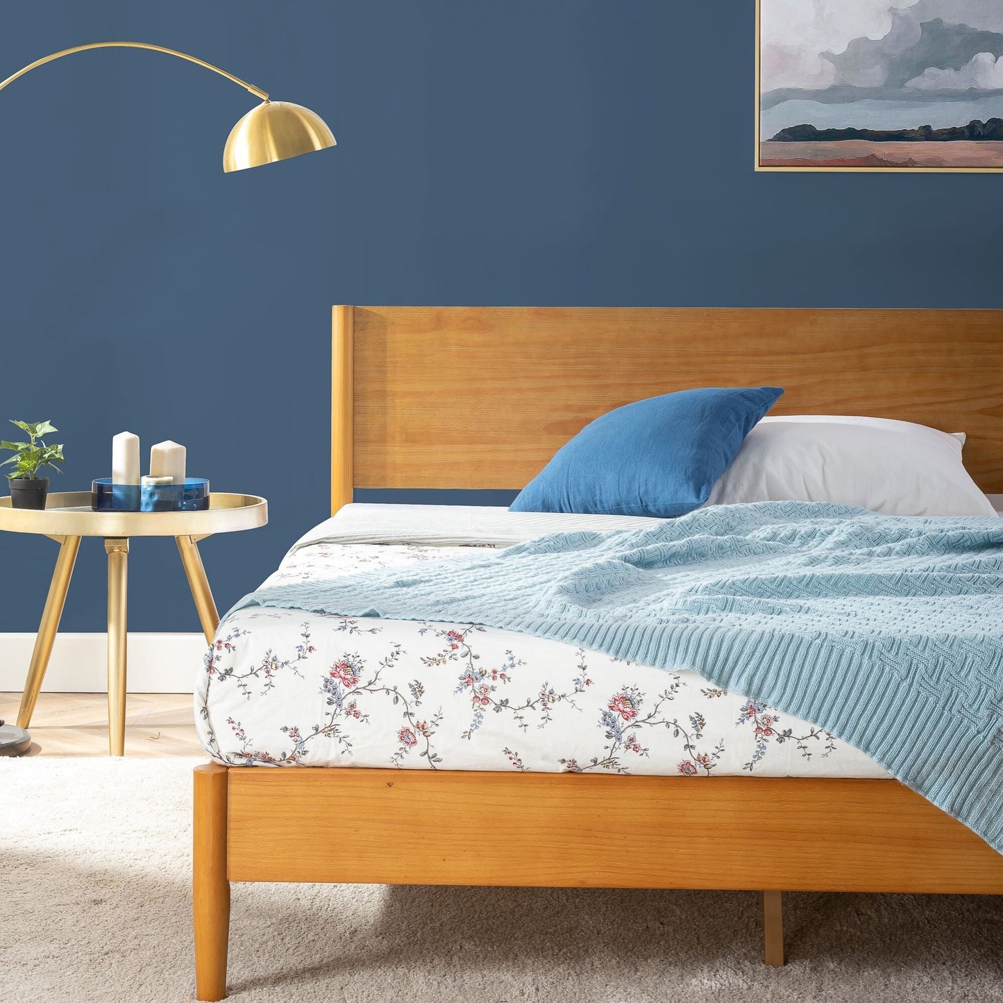 Priage, lit-plateforme en bois de style Mid-Century de ZINUS