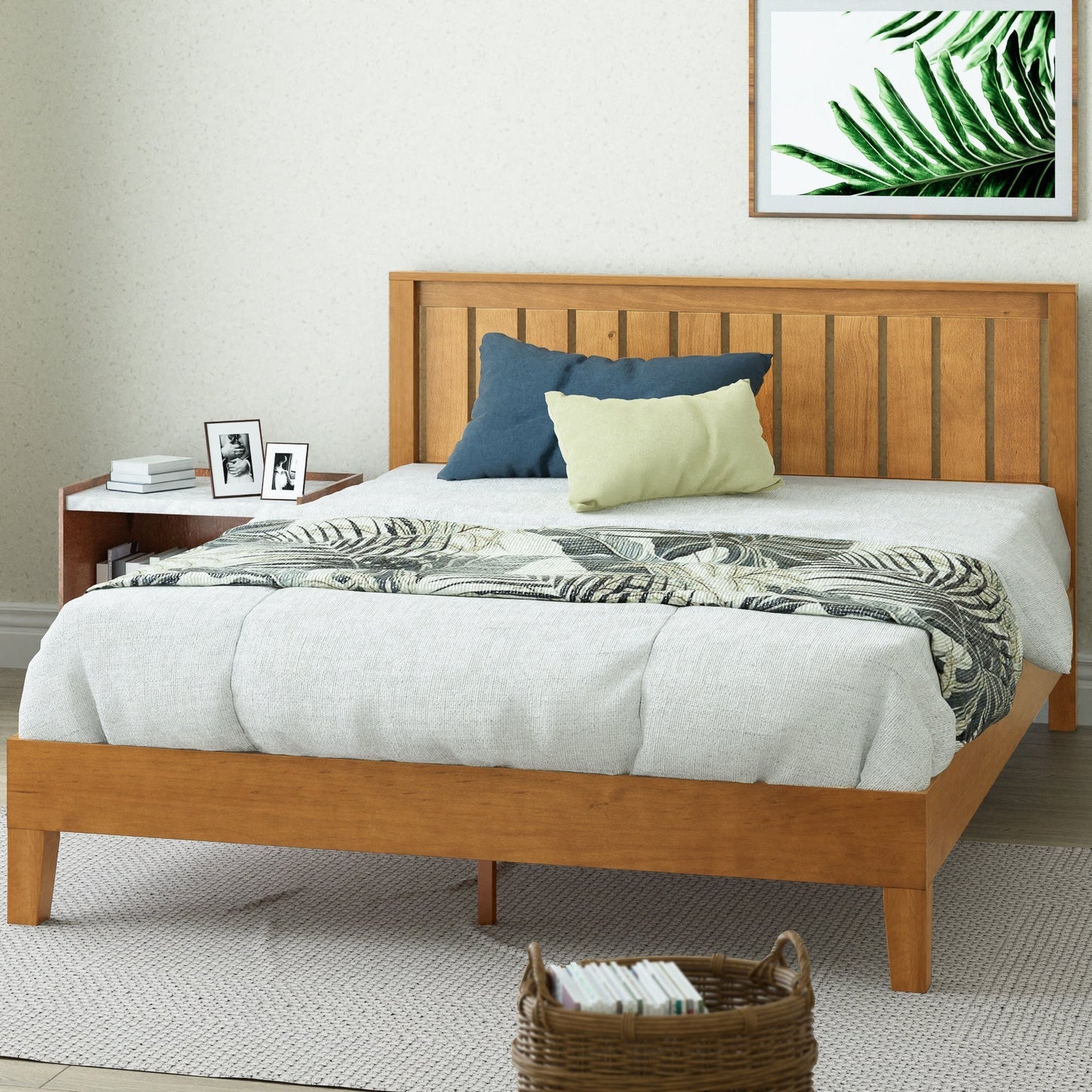 Priage, lit-plateforme en bois de pin rustique de luxe de ZINUS