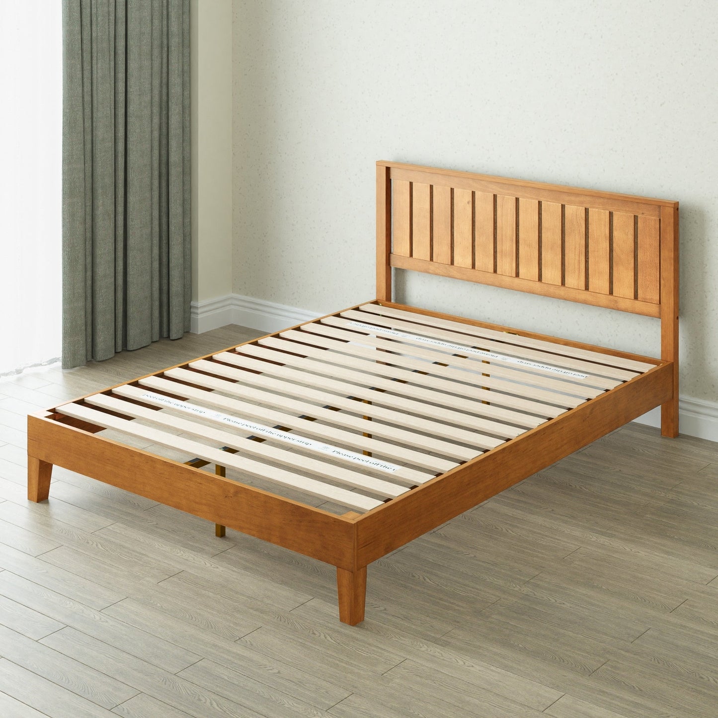 Priage, lit-plateforme en bois de pin rustique de luxe de ZINUS