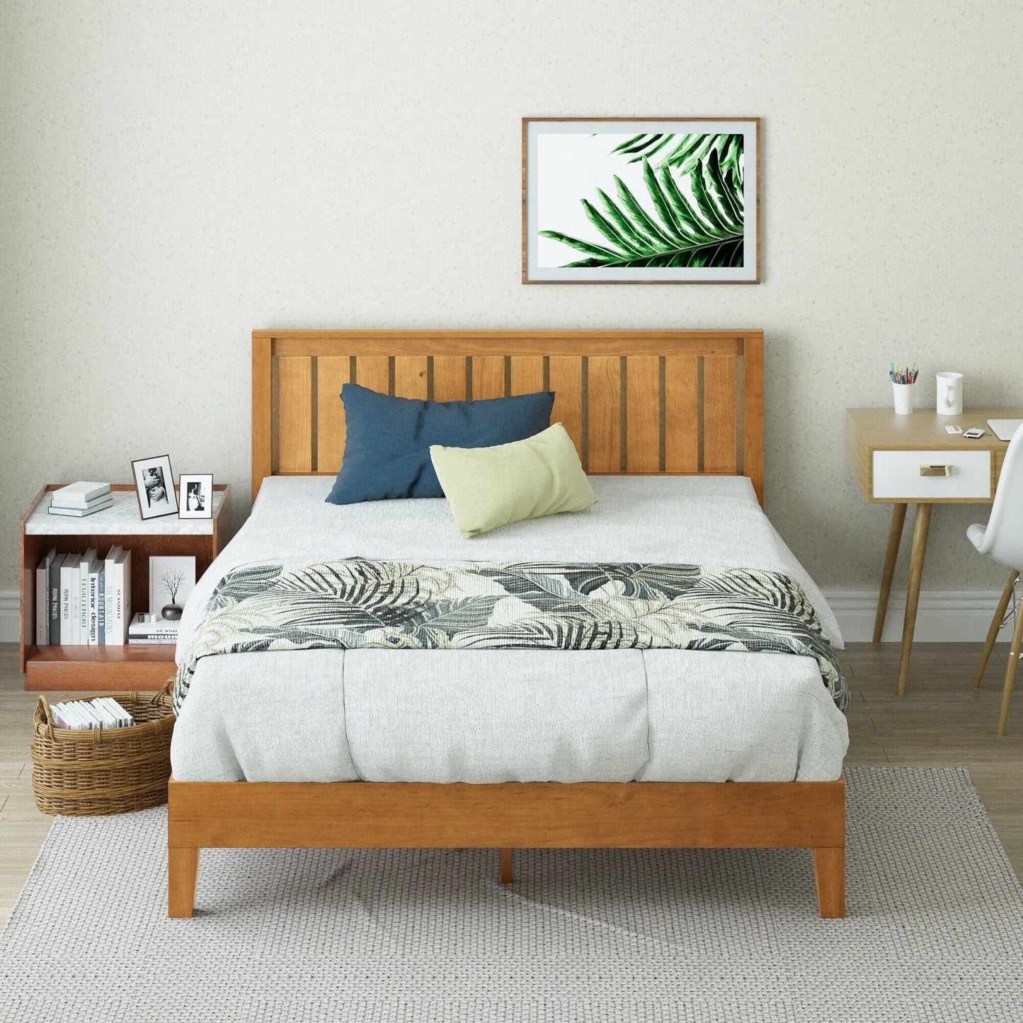 Priage, lit-plateforme en bois de pin rustique de luxe de ZINUS