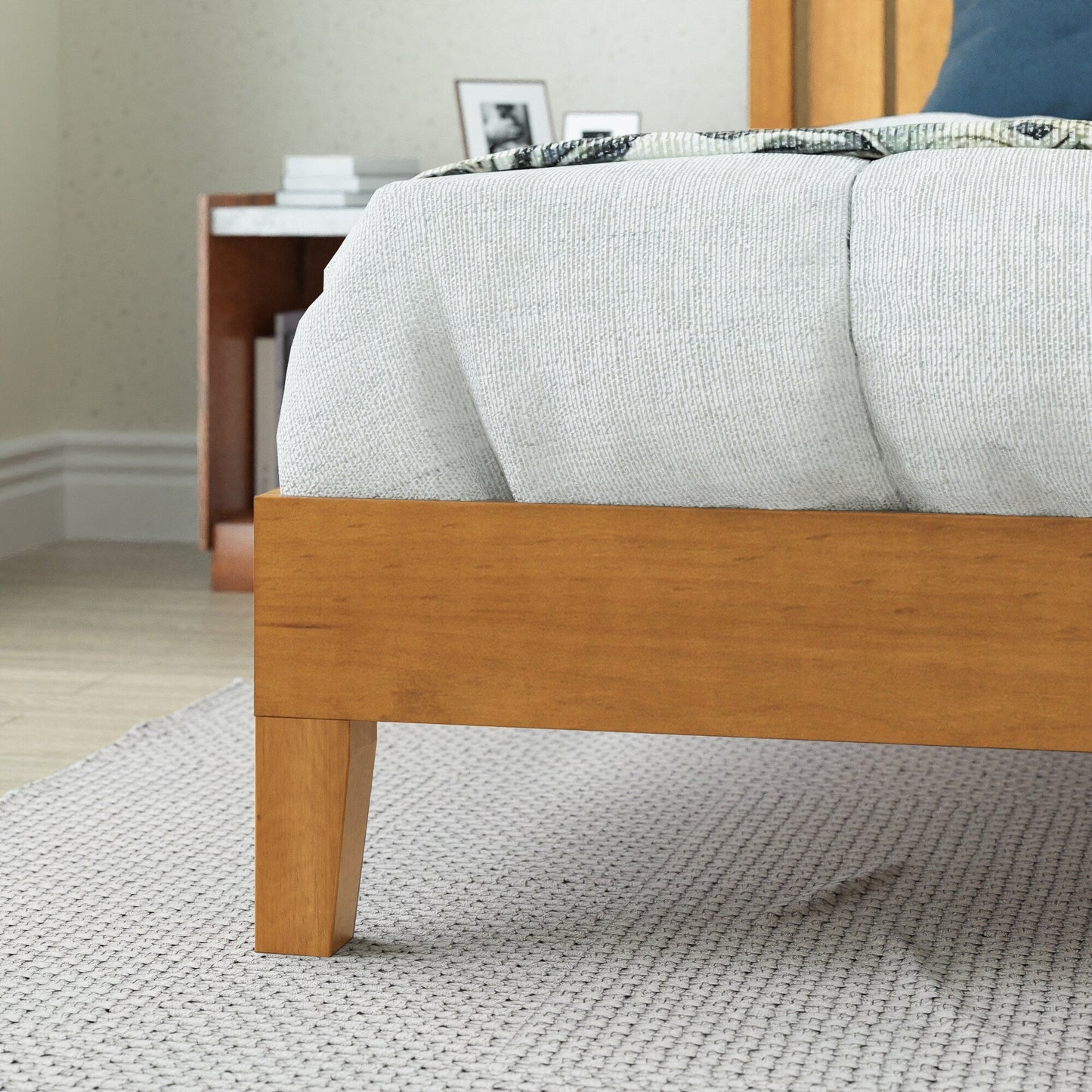 Priage, lit-plateforme en bois de pin rustique de luxe de ZINUS